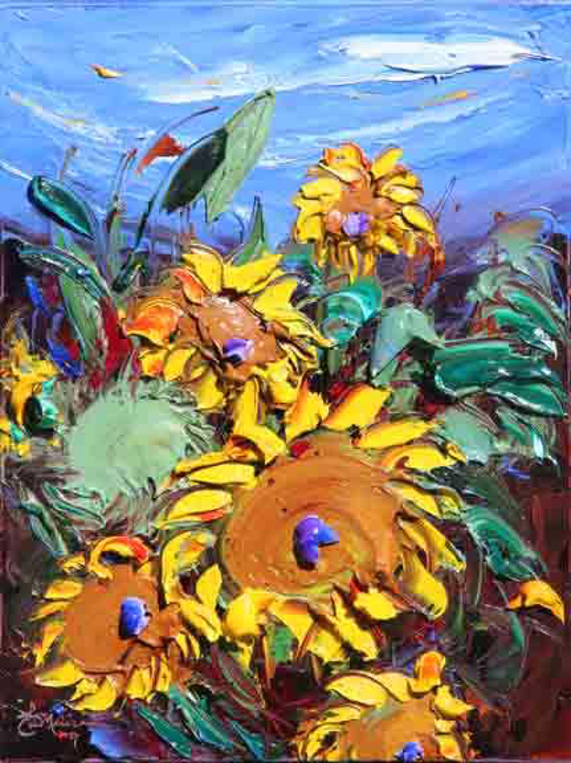 Sunflower Serendipity II by JD Miller