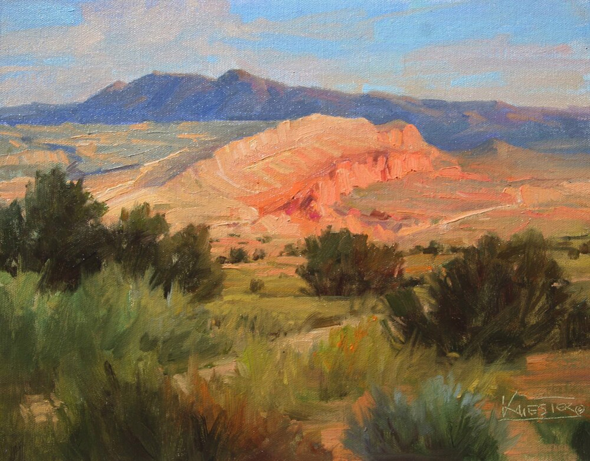 Late Sun~ Jemez Cliffs by Robert Kuester