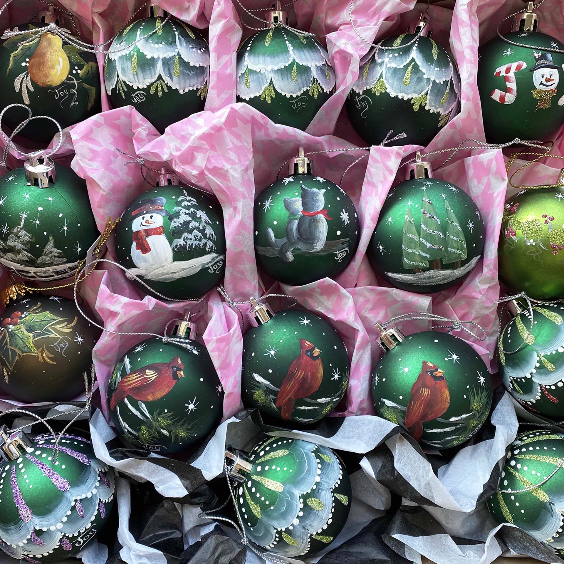 Hand-painted Christmas Balls 2022 by Joy McCallister