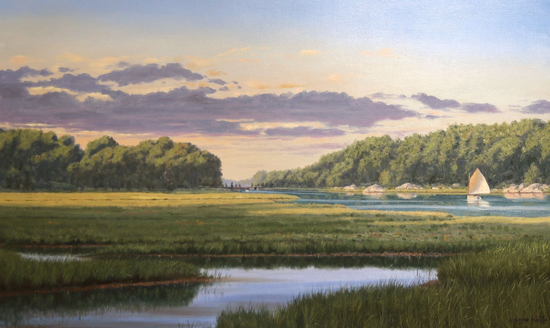 Light Across the Marsh by Sergio Roffo