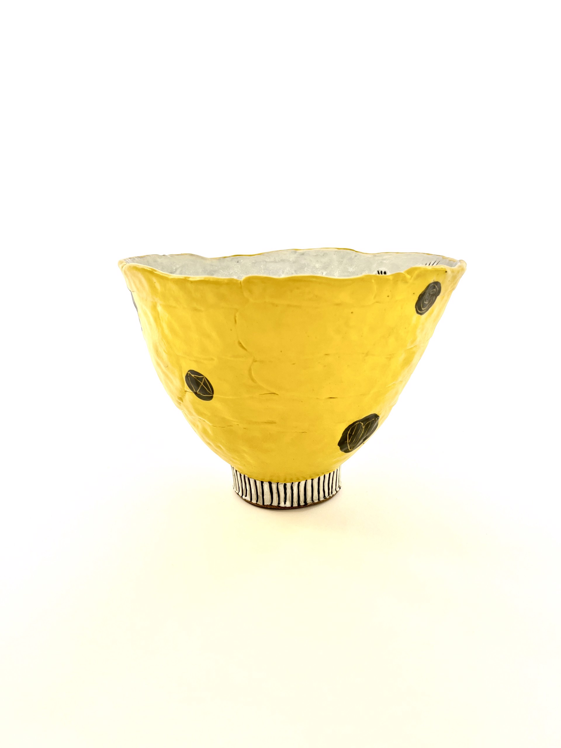 Bowl -  Yellow and Black Scorpion by Curtis Hoard