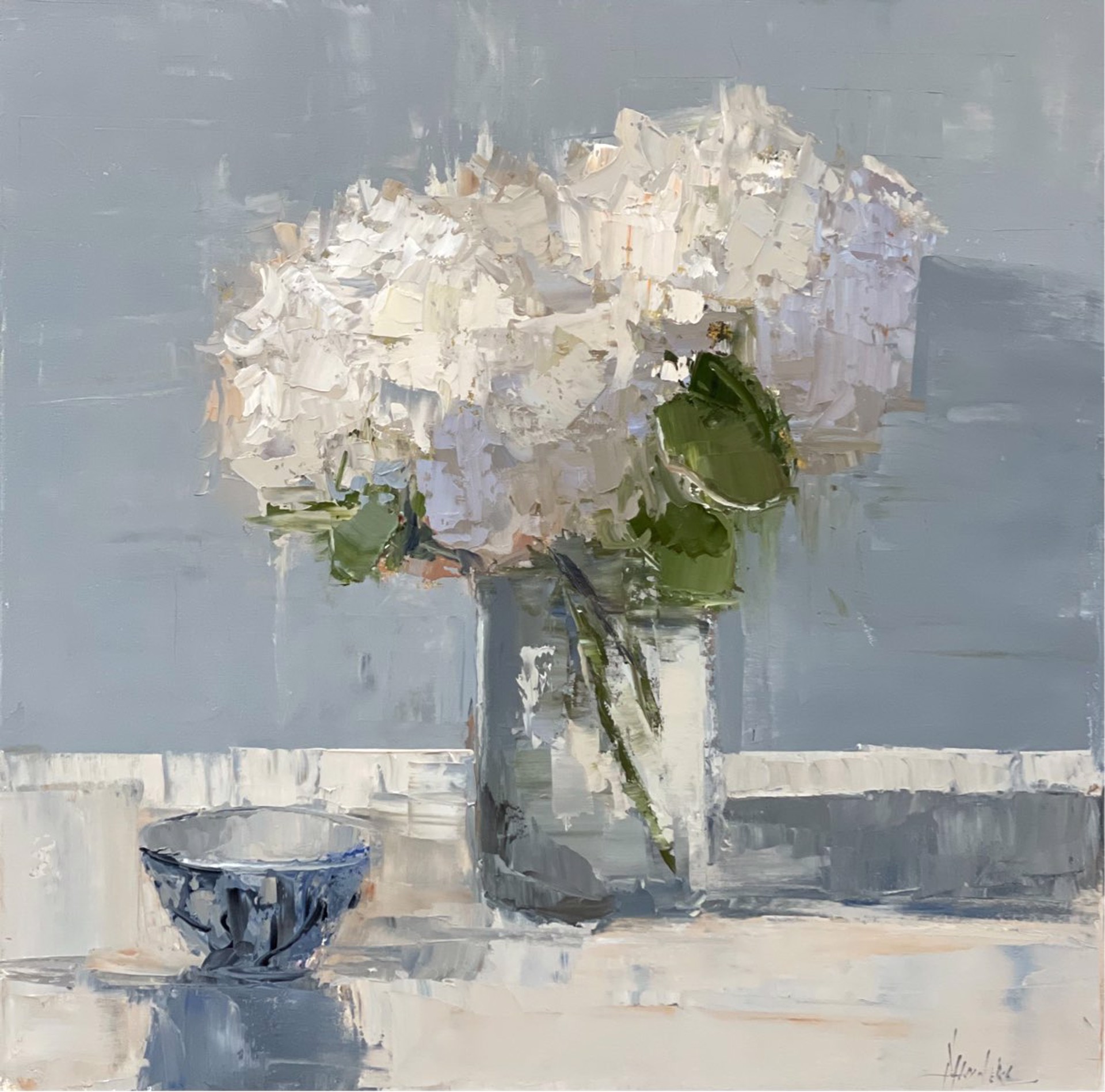Hydrangea Bouquet And Bowl by Barbara Flowers