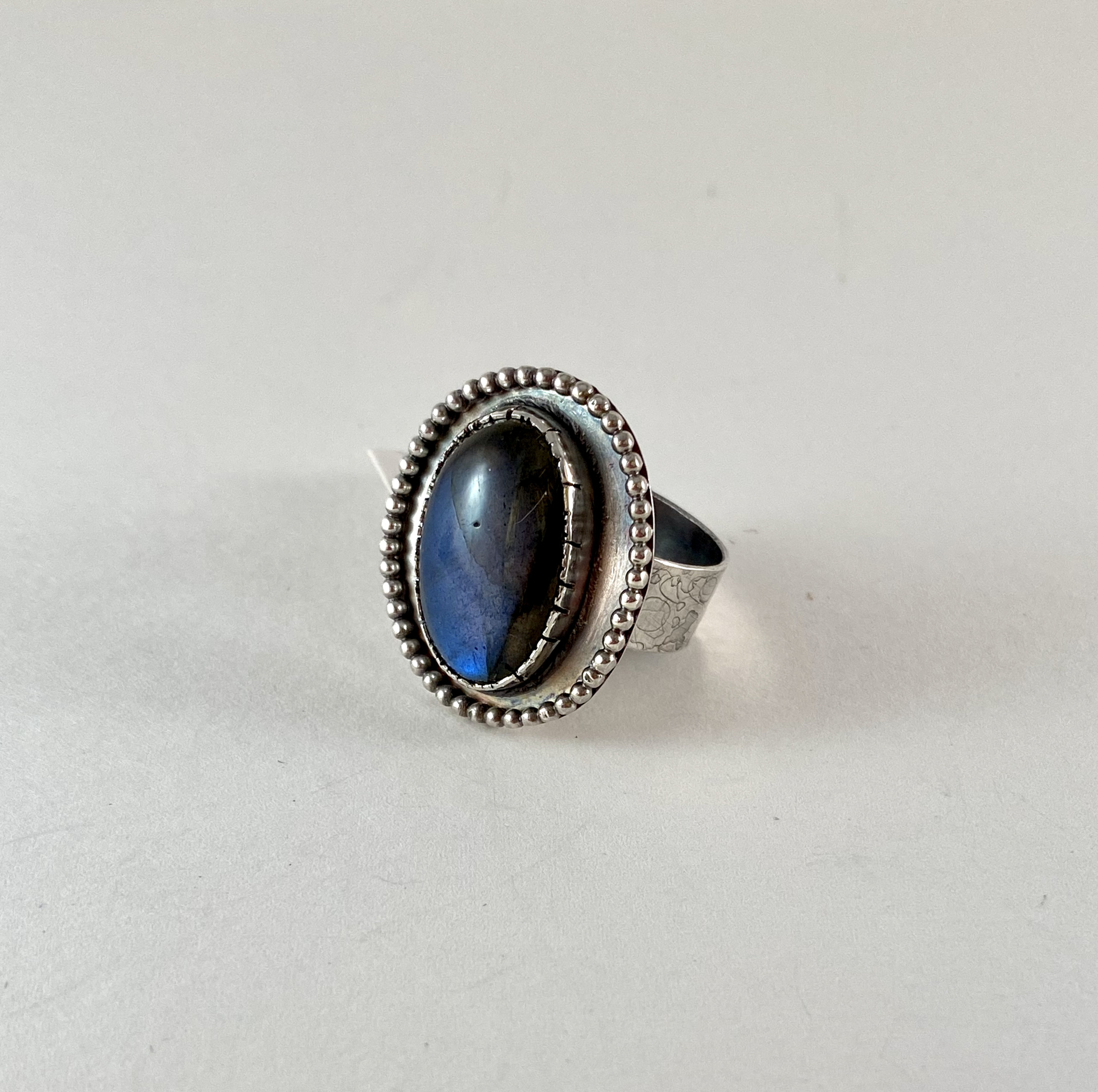 Sterling and Labradorite Ring sz 7.5 by Anne Bivens