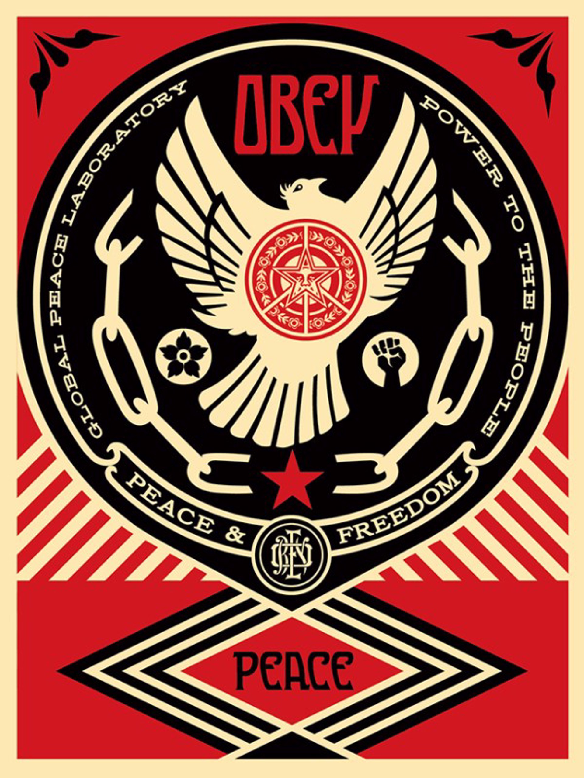 Peace And Freedom Dove by Shepard Fairey