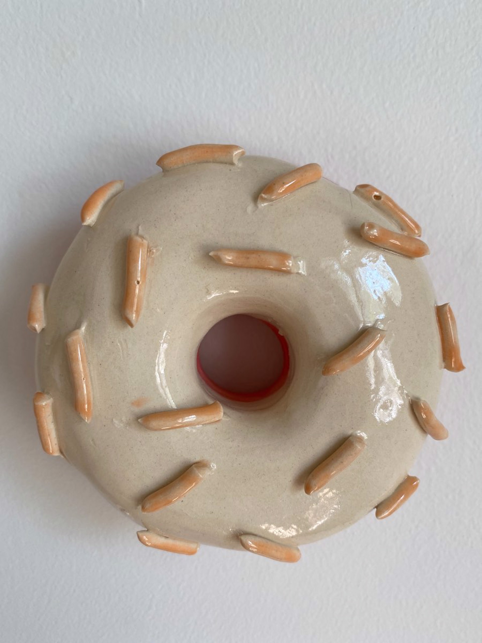 Vanilla Donut With Peach Sprinkles by Liv Antonecchia