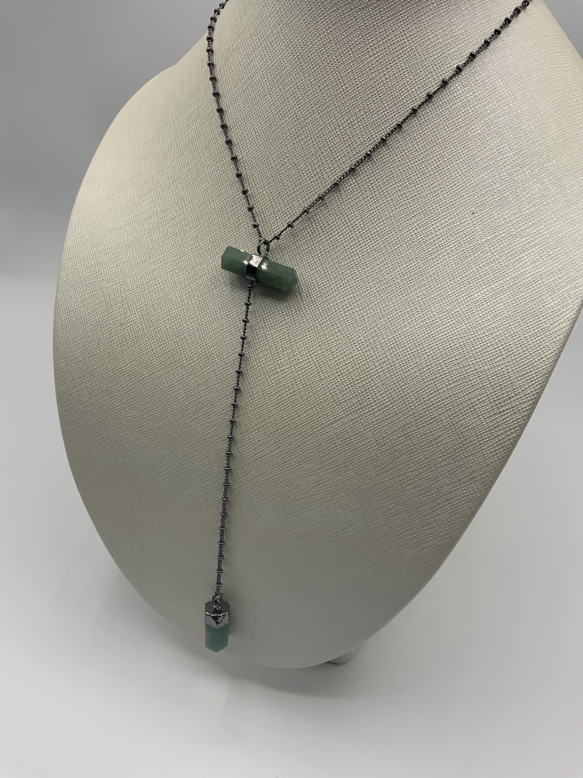 Double Point Stone Bar & Dropped point Y-Aventurine by M&Co.