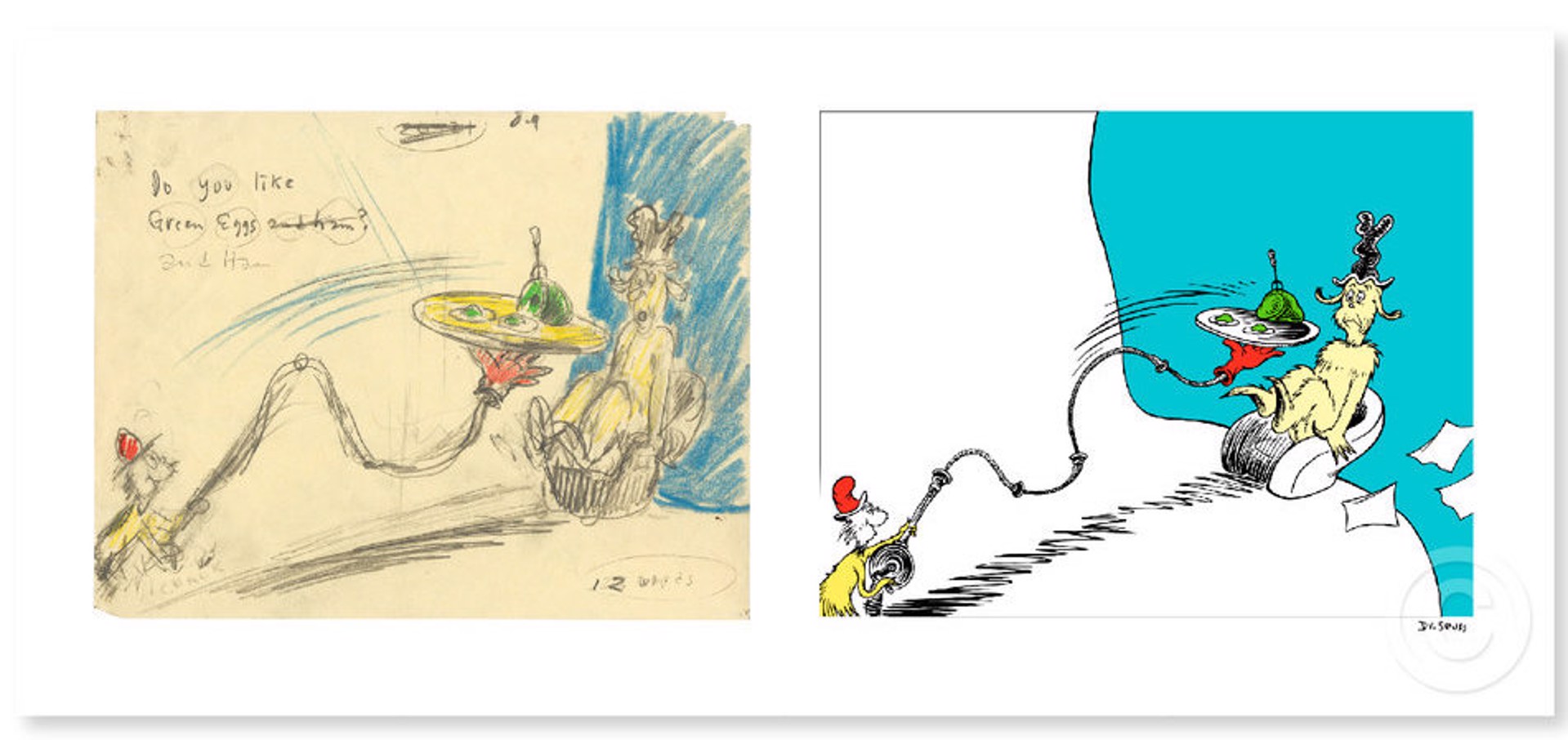 Do You Like Green Eggs And Ham? (Diptych) by Dr. Seuss