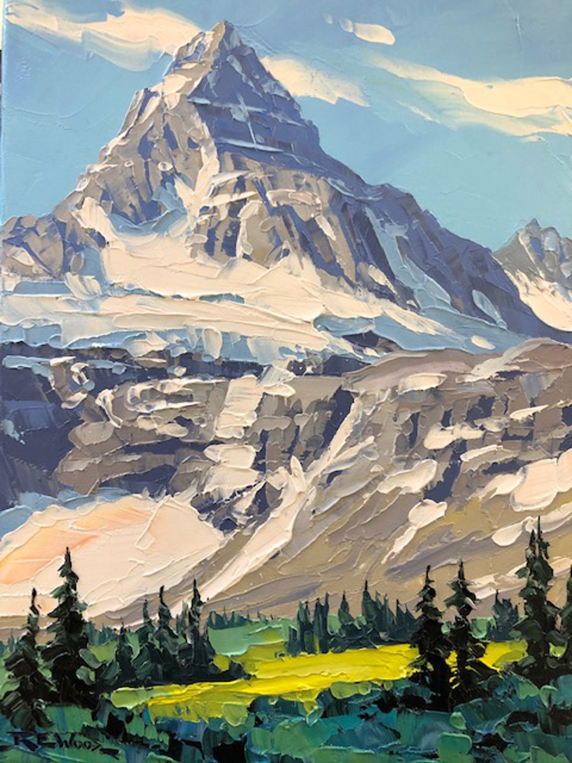 Mount Assiniboine by Robert E Wood