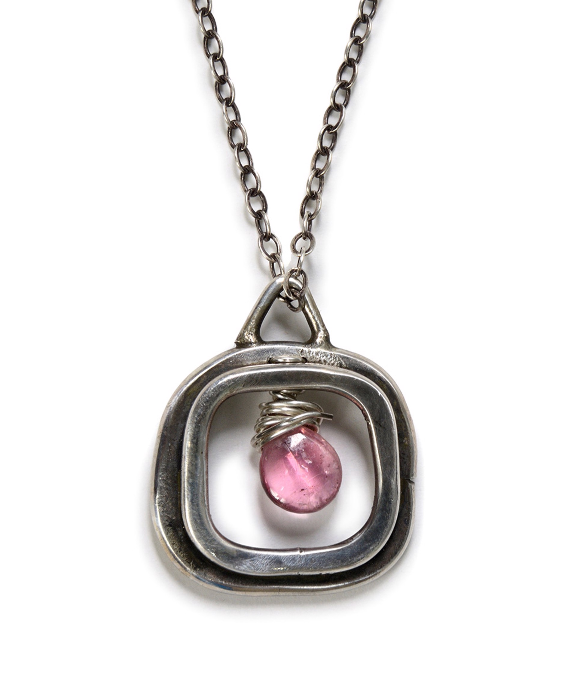 Window Necklace with Pink Tourmaline by Beth Aimee