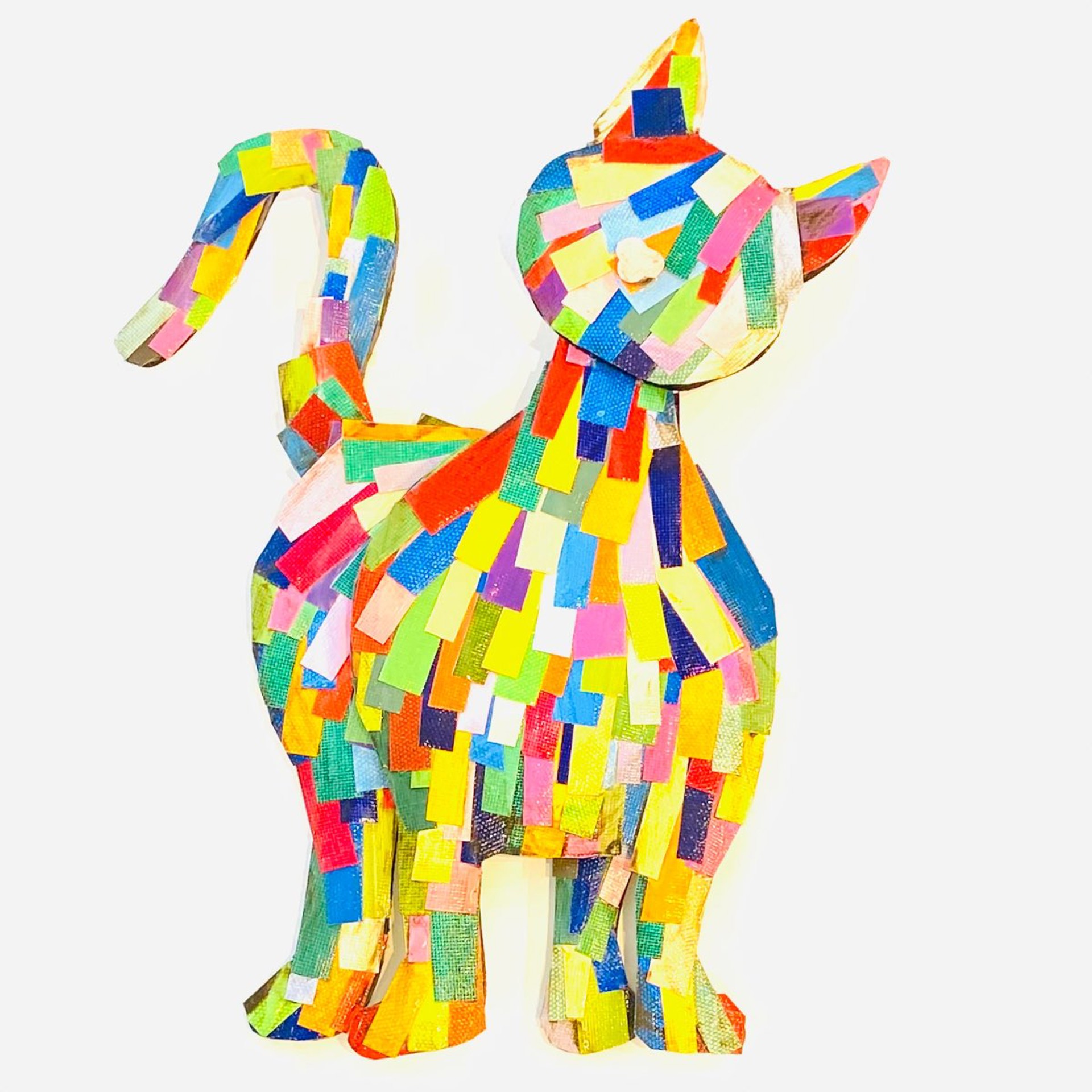 RC229 Curious Calico Cat Wall Sculpture by Robin Cooper Dare