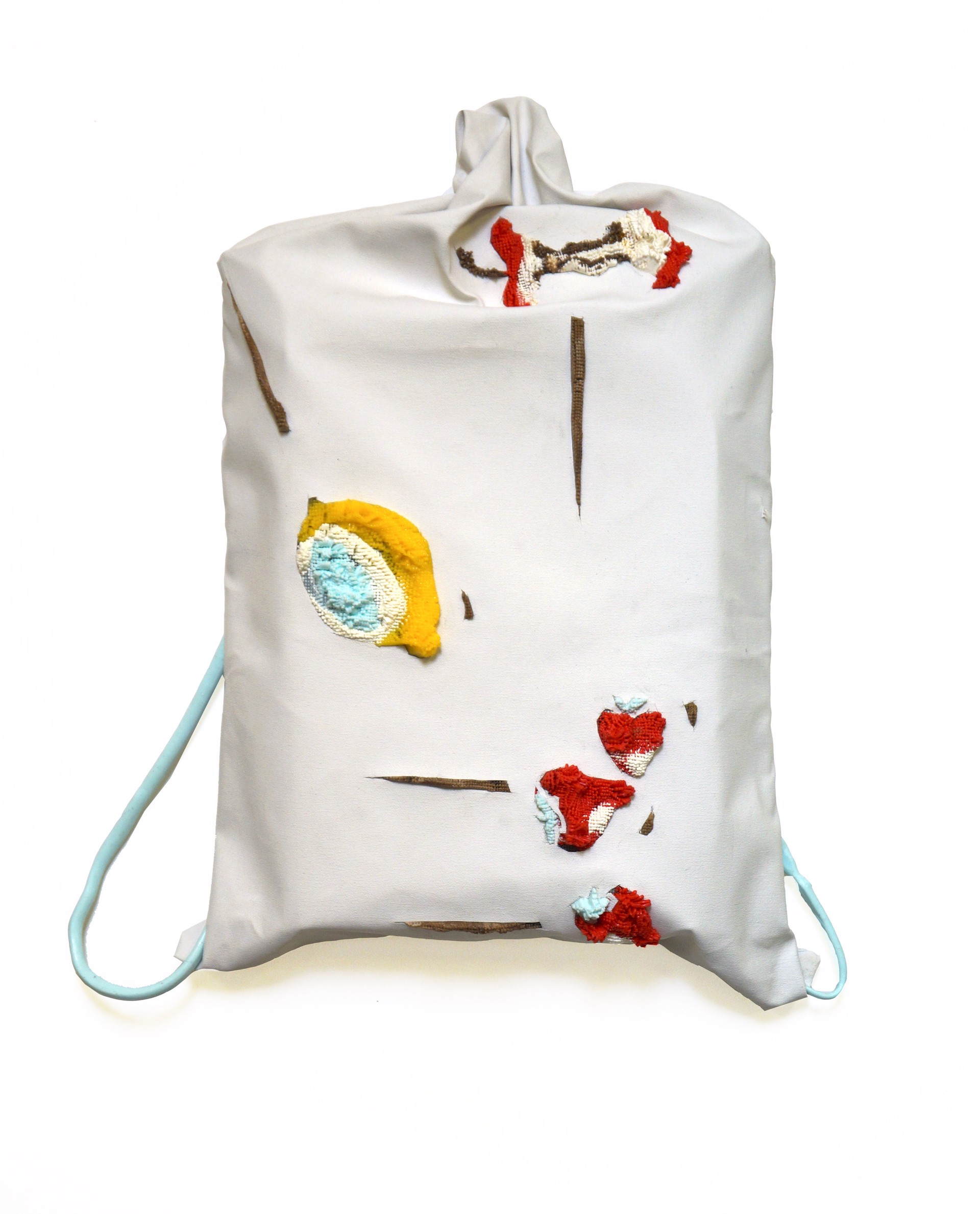 String Backpack with Rotting Strawberries by Eleanor Aldrich