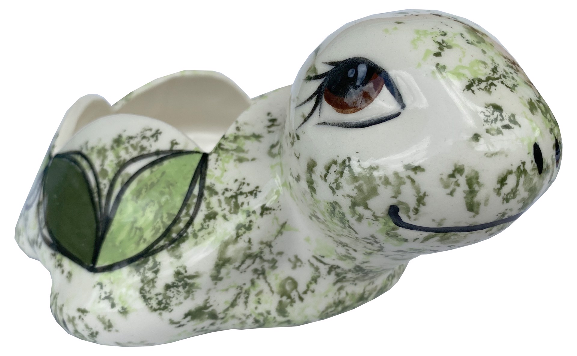 Green Ceramic Turtle by Jeanne Nichols