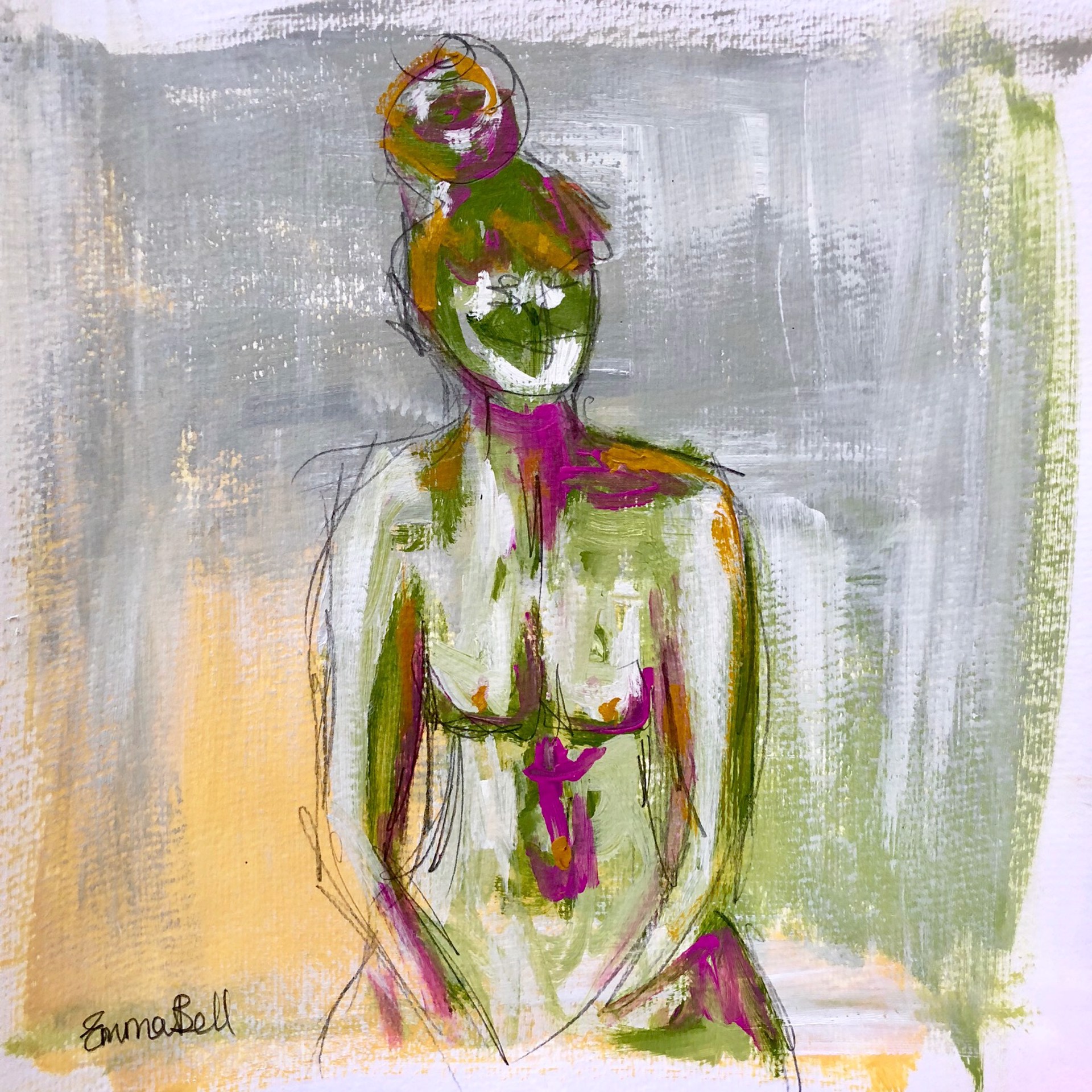 Green Gray Lady II by Emma Bell