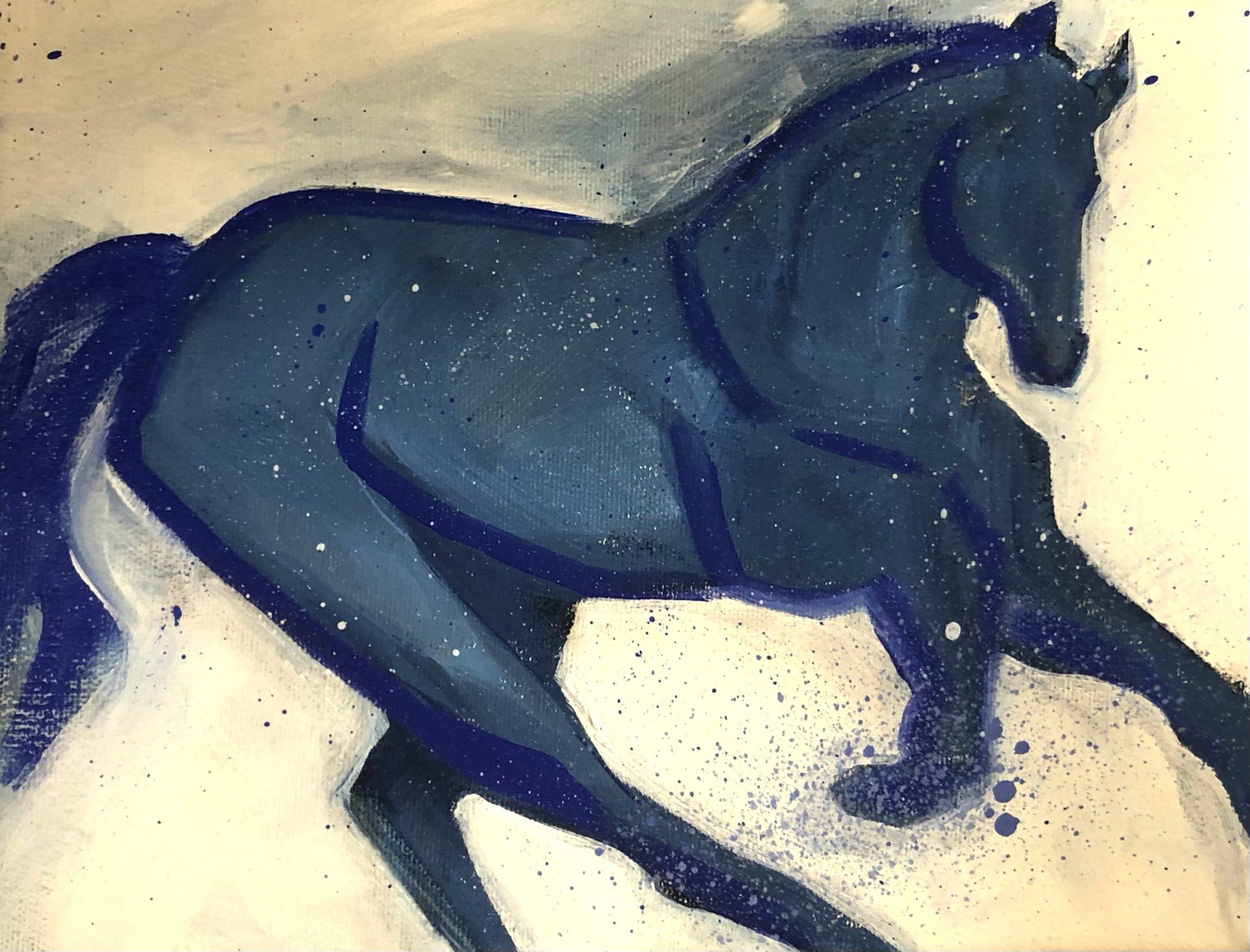 Small Blue Horse Study #11 by Melissa Auberty