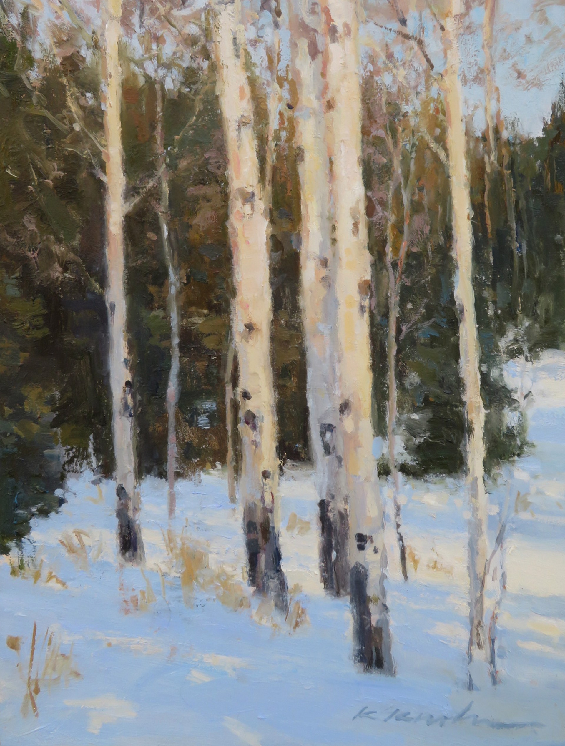 Aspen Impression-Winter by Kate Kiesler
