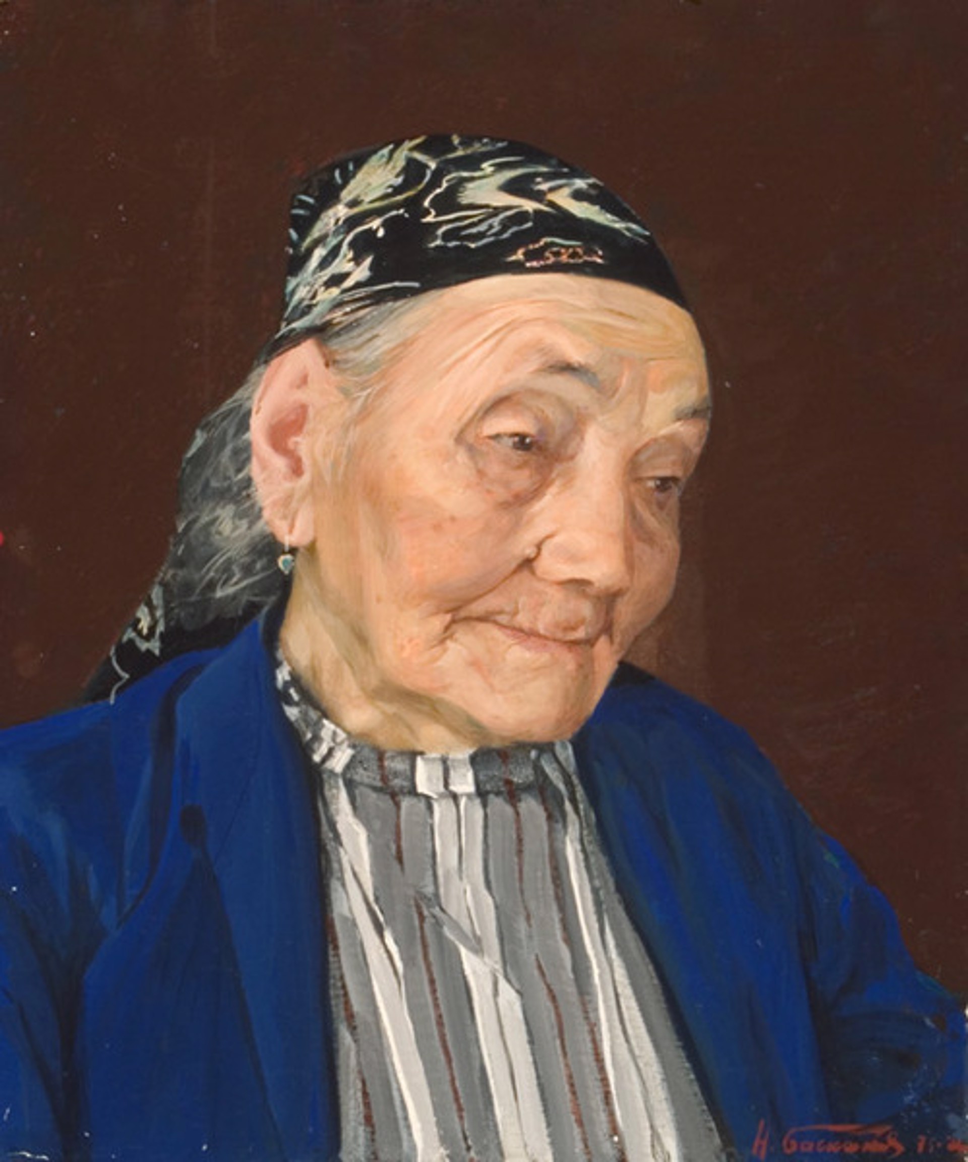Portrait of an Old Woman by Nikolai Baskakov