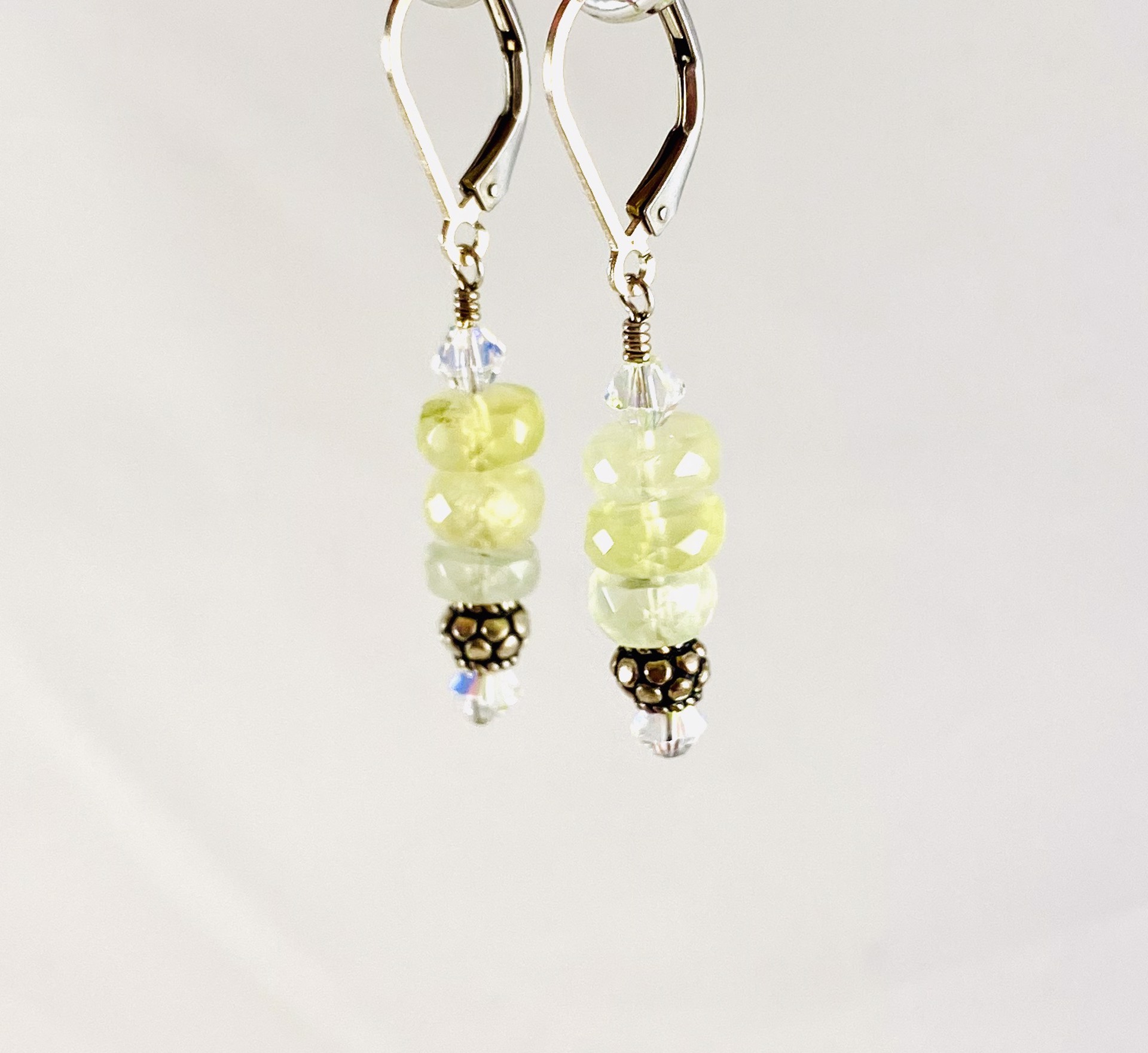 SHOSH19-22 Faceted Lemon Quartz Crystal Earrings by Shoshannah Weinisch