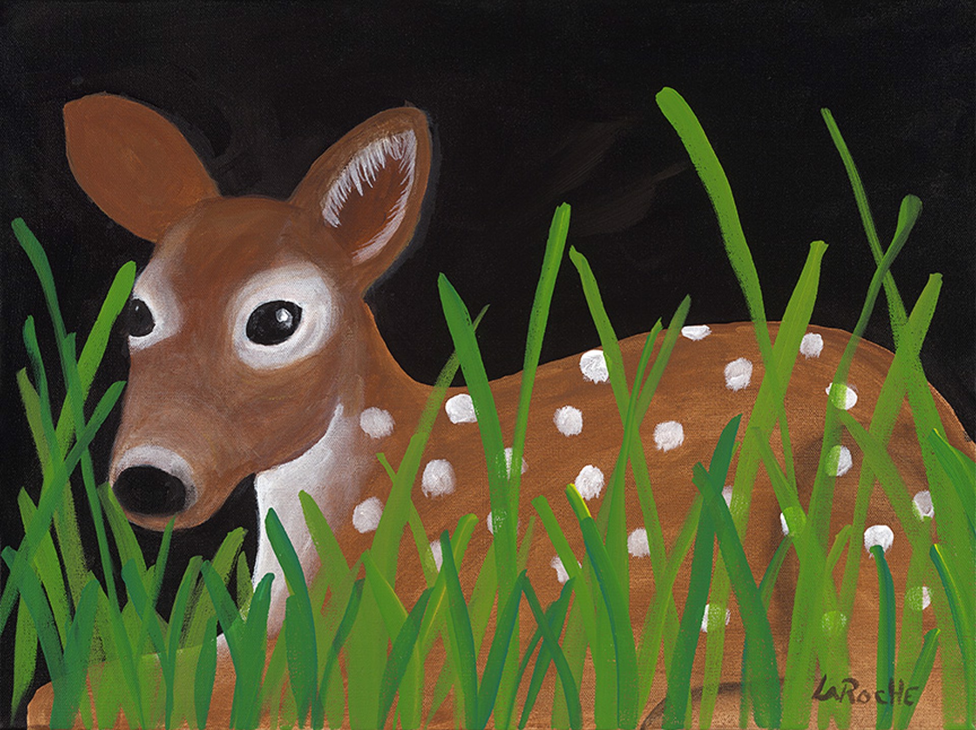 Deer in the Garden by Carole LaRoche