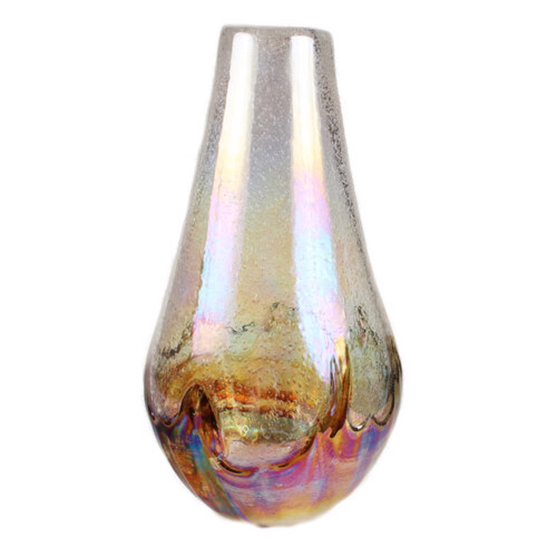 Clear Bubble Vase by Art Glass