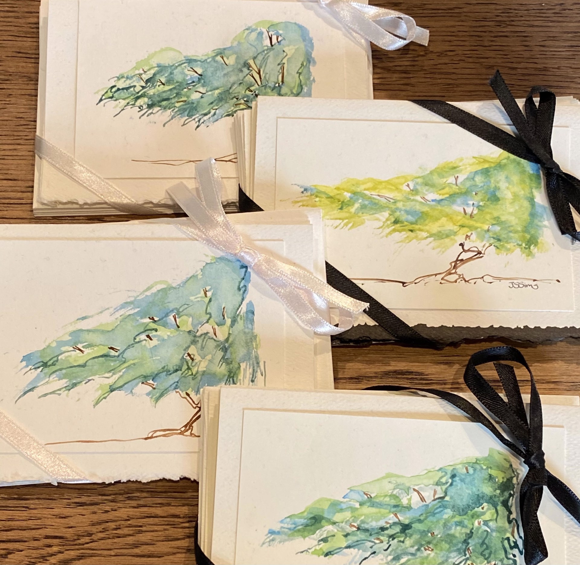 Handpainted Watercolor Note Cards by Janet Sopp-Sims