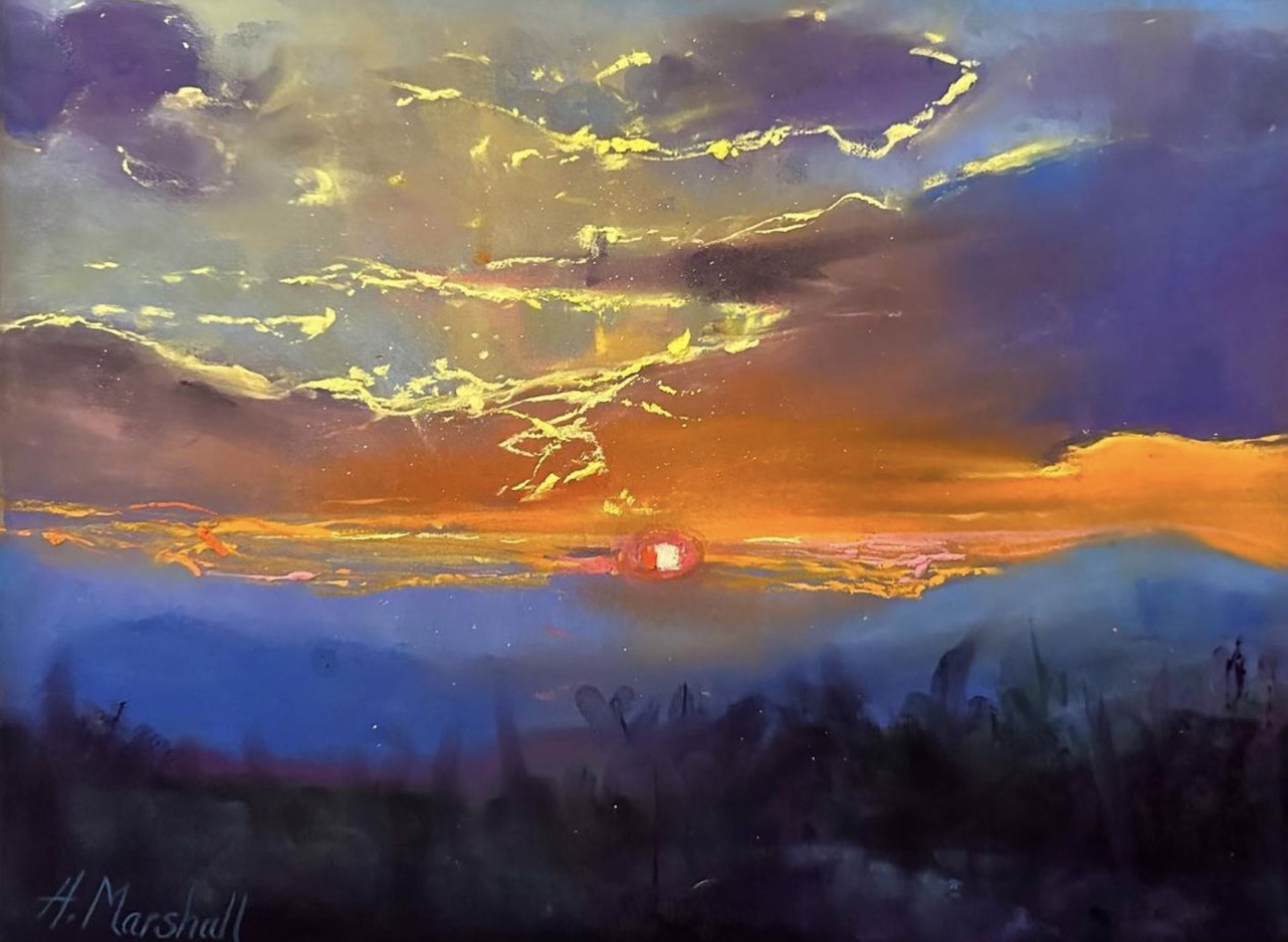 Electric Sunset in Santa Fe by Heidi Marshall