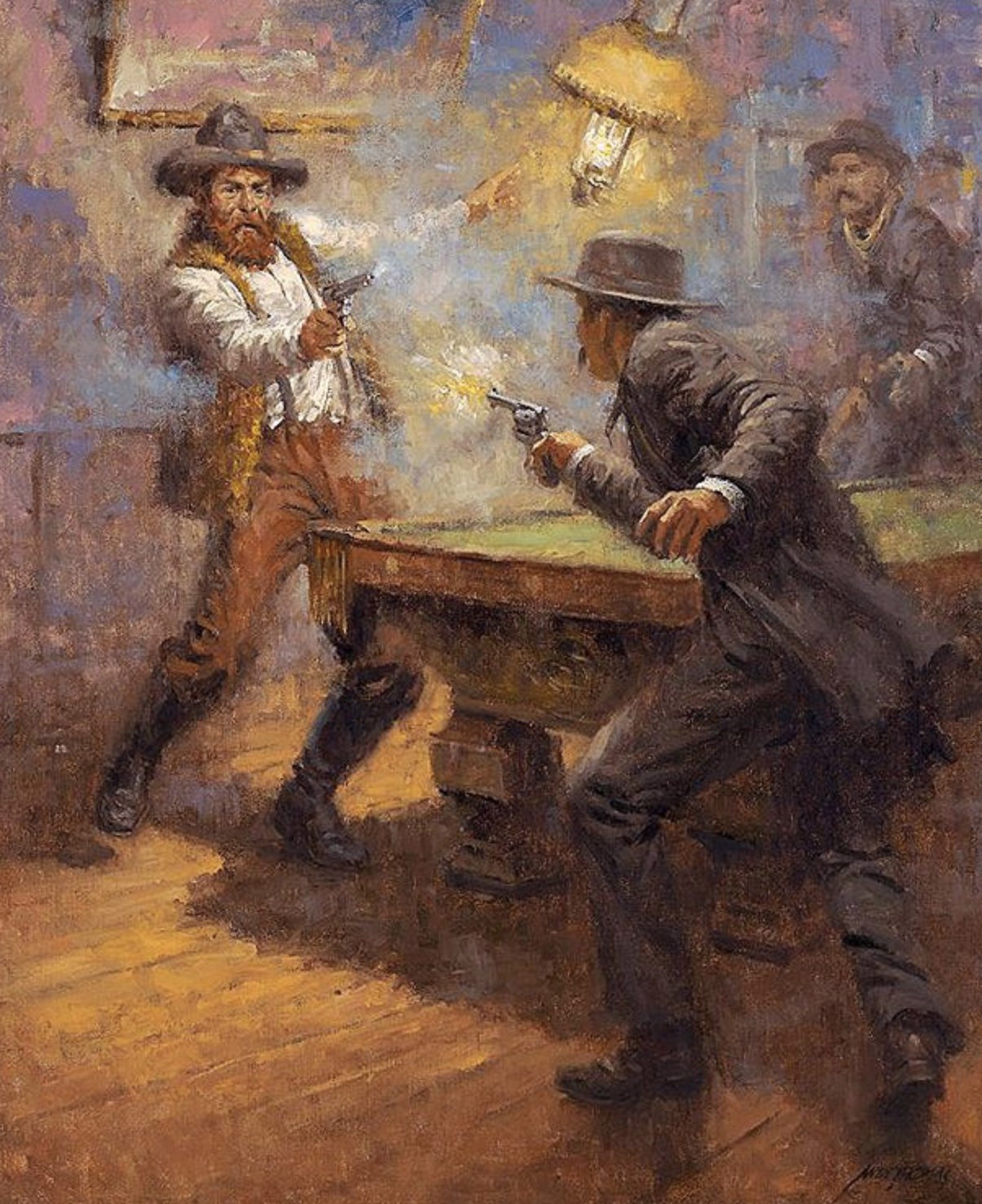 Gunfight at Long Branch Saloon by Andy Thomas