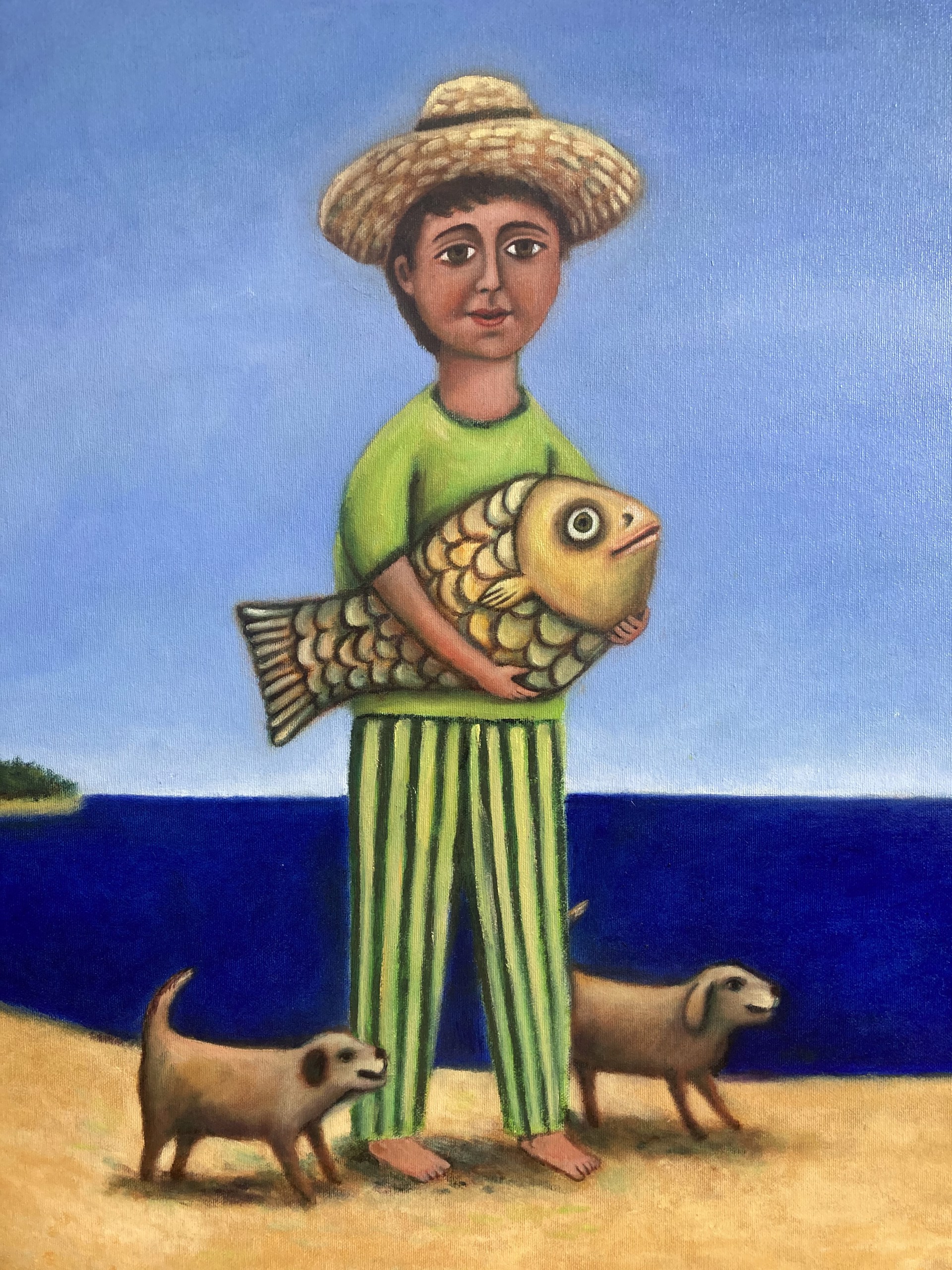 Boy with Fish by Esau Andrade