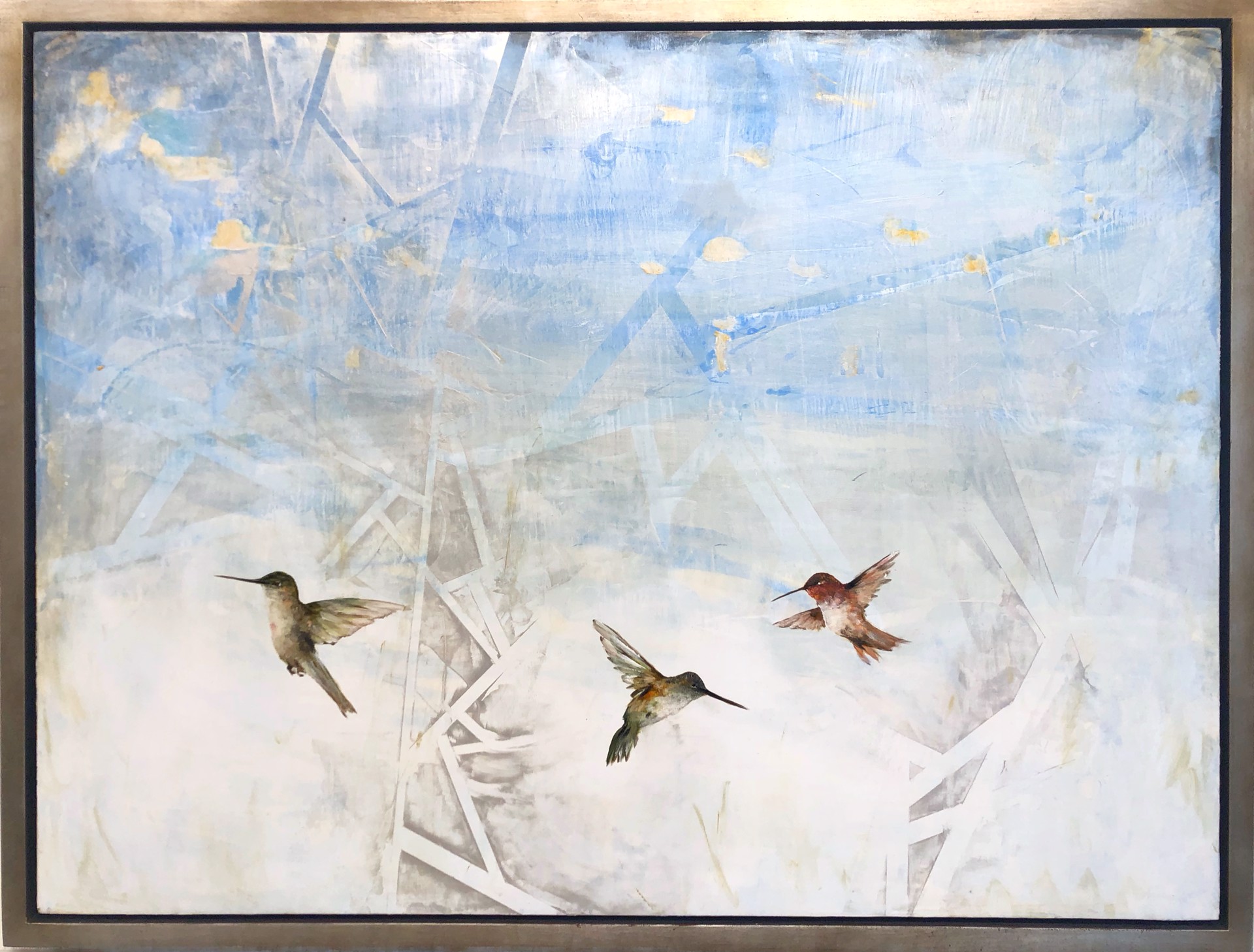 Original Contemporary Painting Of Humming Birds Flying By Jenna Von Benedikt Available At Gallery Wild