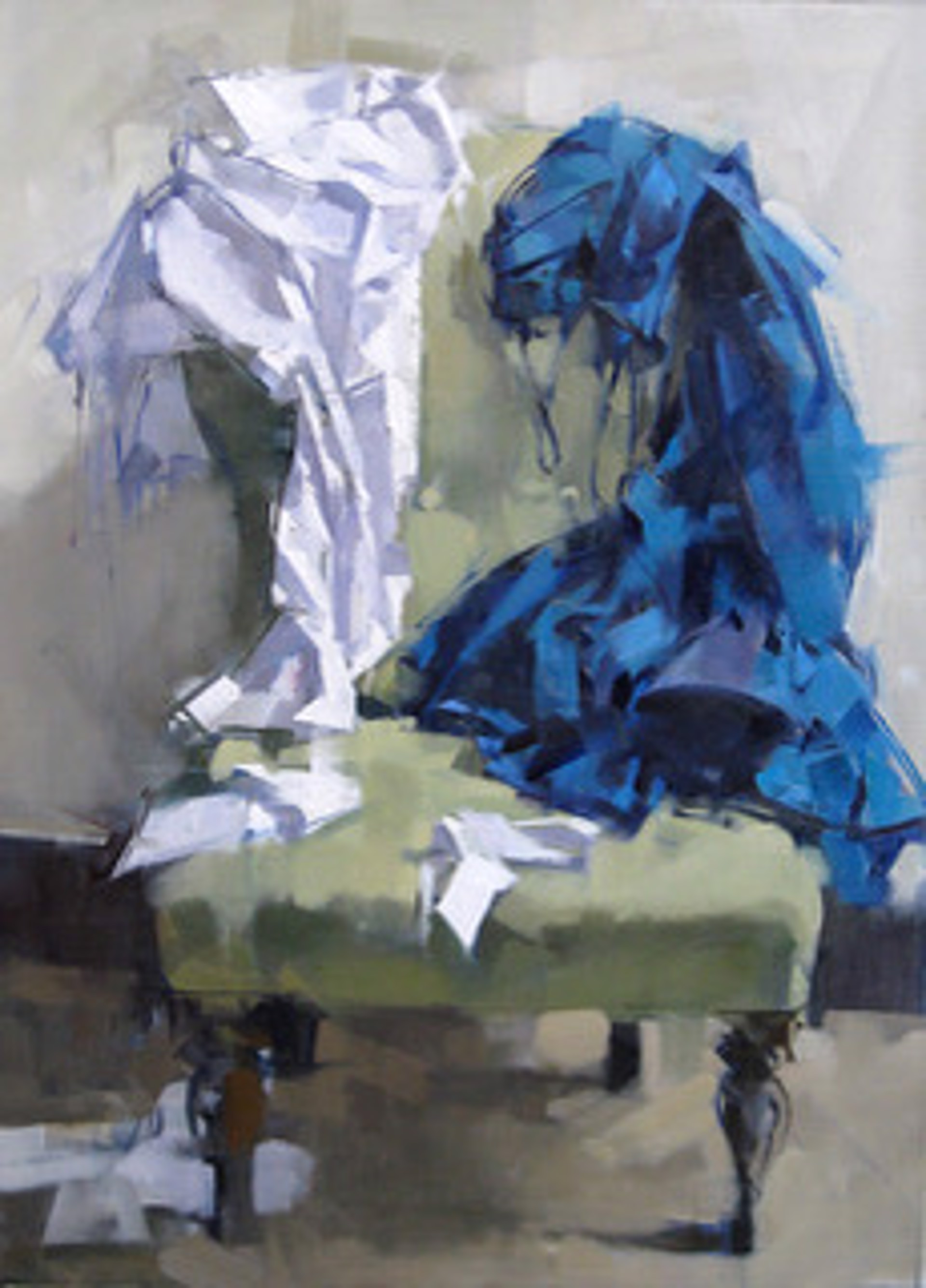 Blue Dress on Chair by Maggie Siner