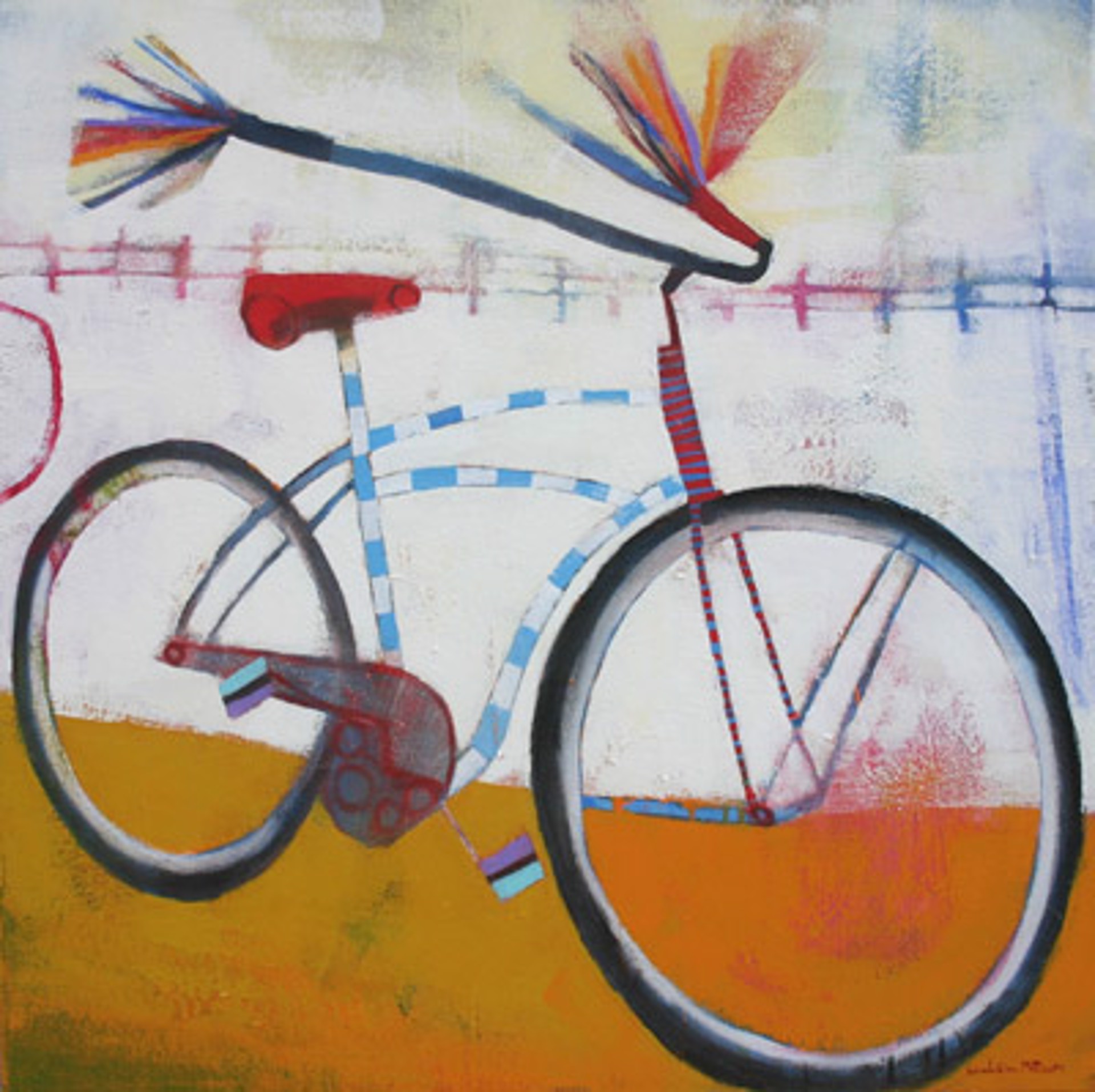 Striped Roadmaster With Yellow by Wendeline Simpson Matson