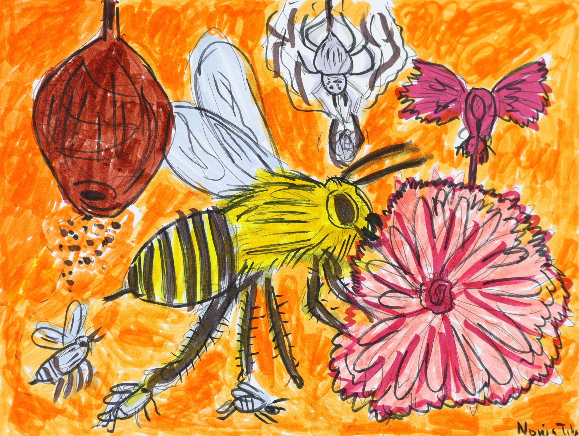 Bees, Birds, Flowers by Nonja Tiller