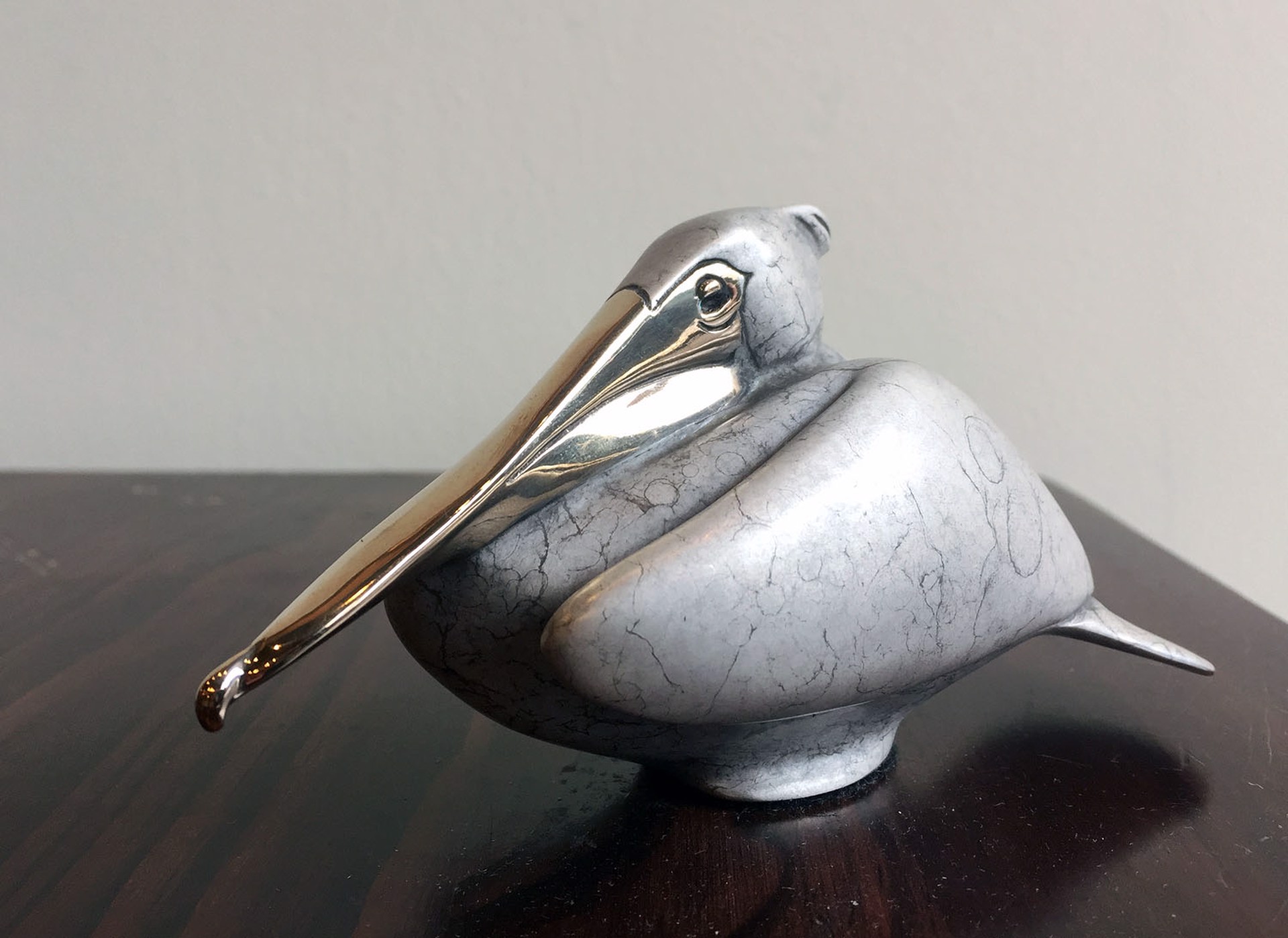 Nesting Pelican Gray Small  by Brian Arthur (1935-2022)