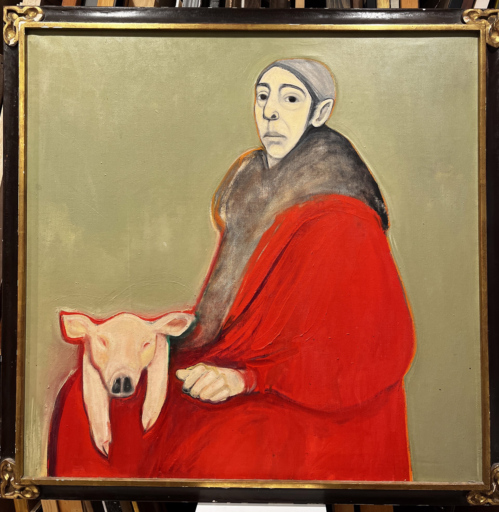 Portrait with Pig by Selina Trieff