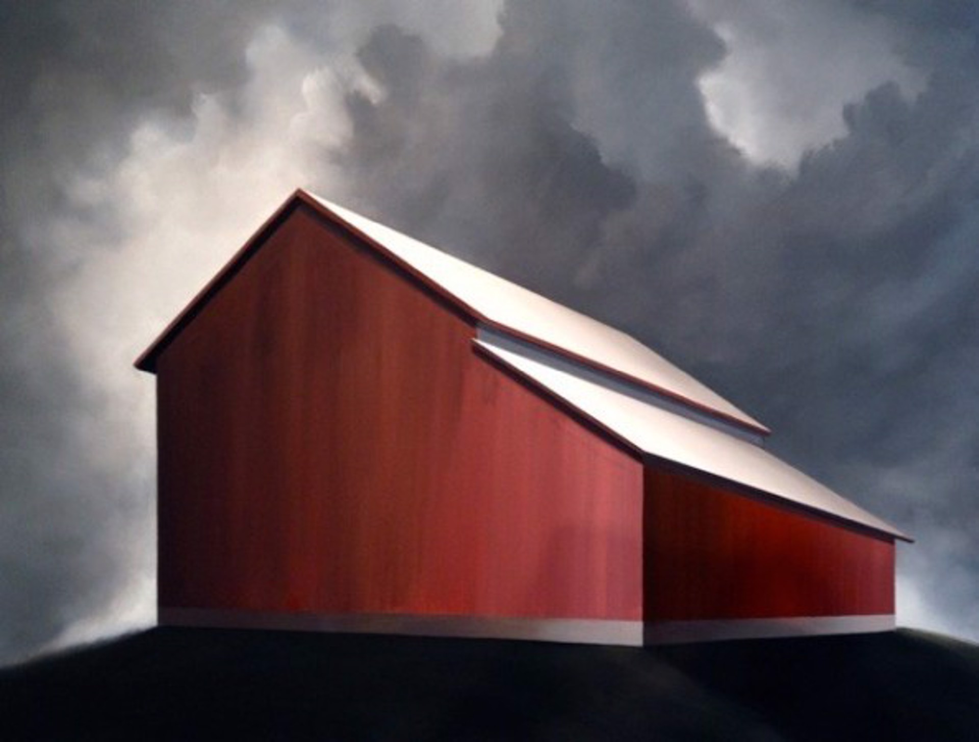 Red Barn / Gray Skies by Louis Copt