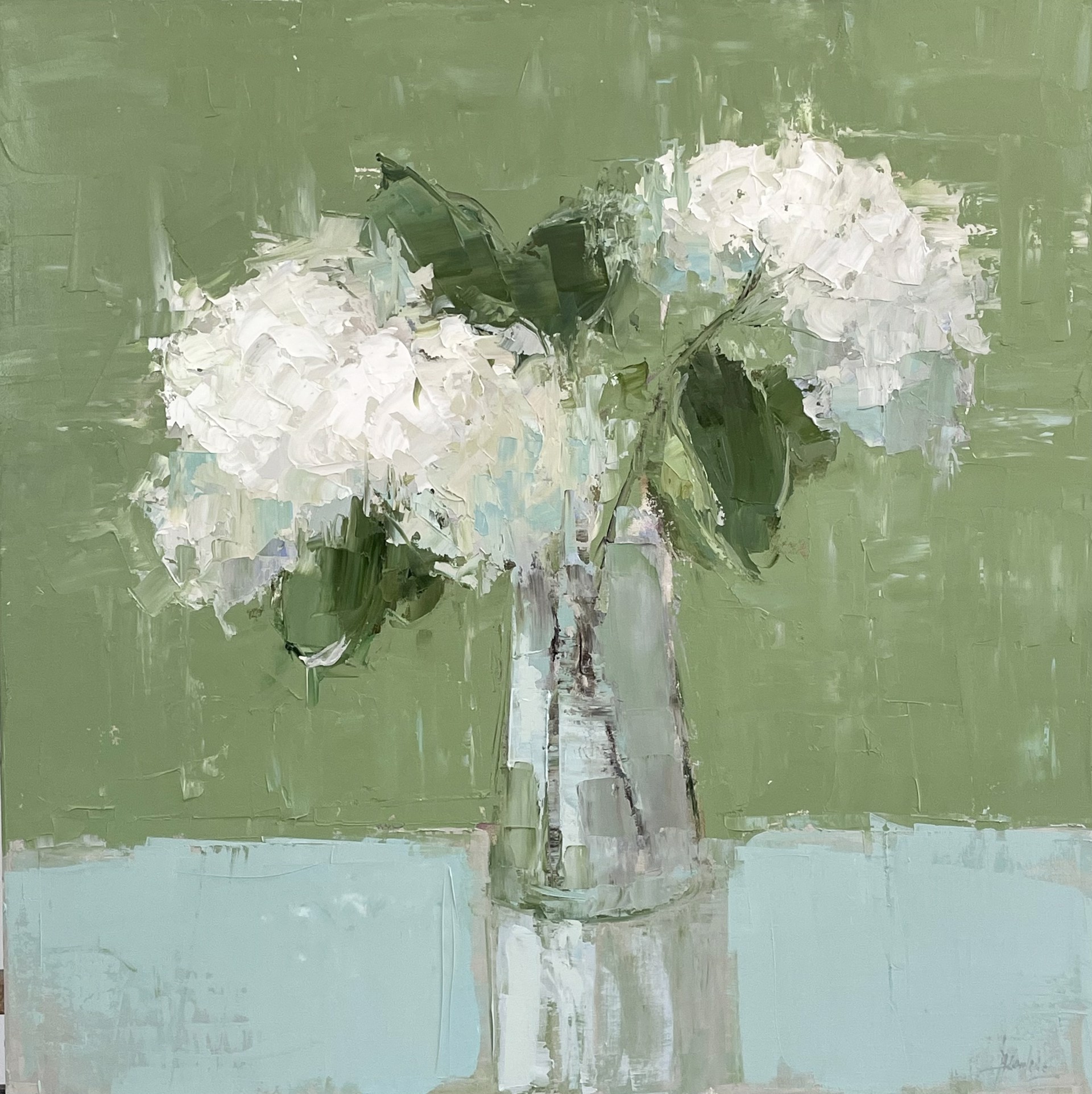 Hydrangeas, Green Room by Barbara Flowers
