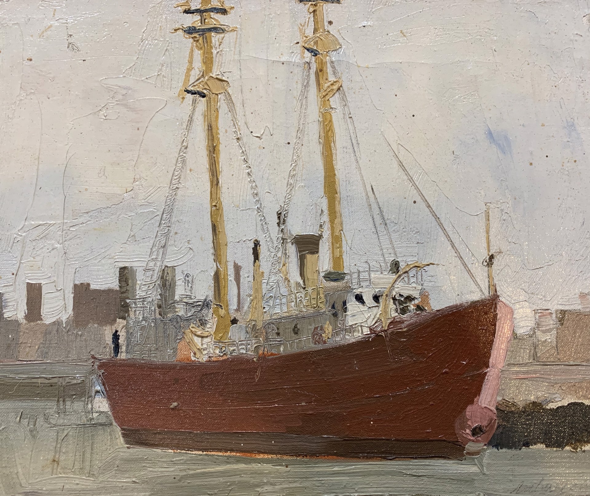 Ambrose Lightship at NY's South Street Seaport by Arthur Cohen