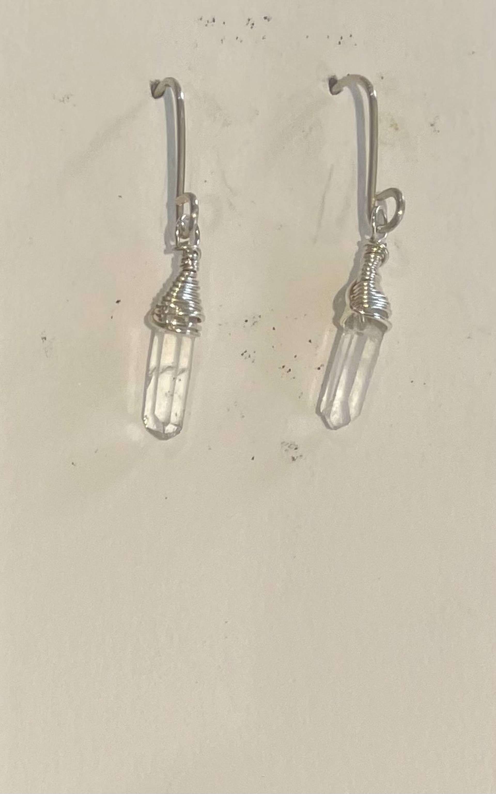 Herkimer Diamonds on Silver Earrings by Emelie Hebert