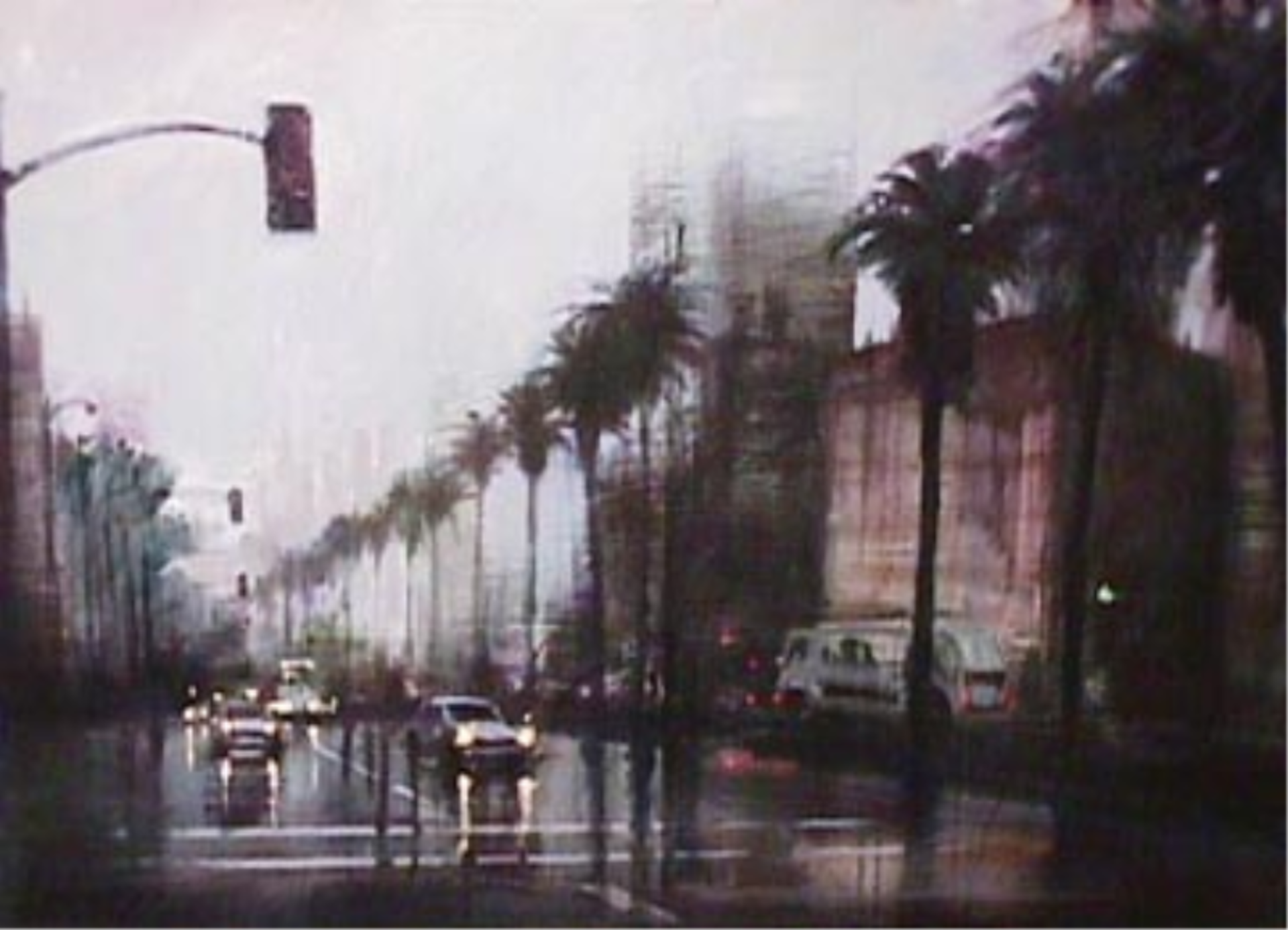 Rainy Day on Wilshire by Aldo Luongo