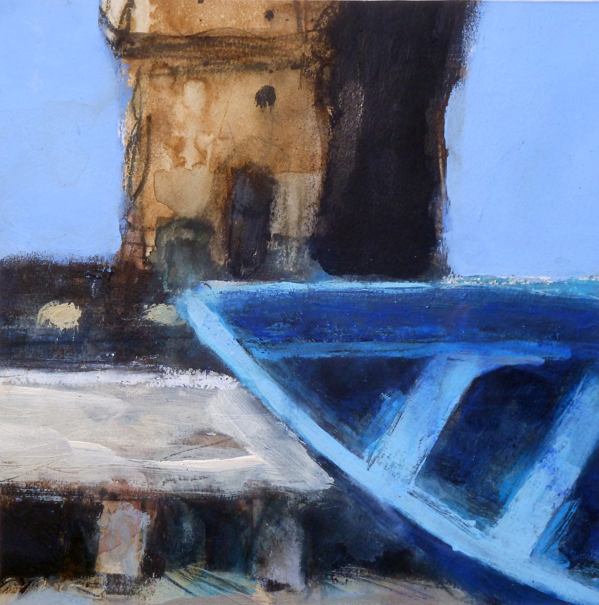 Blue Boat at Essouira by Randy Akers