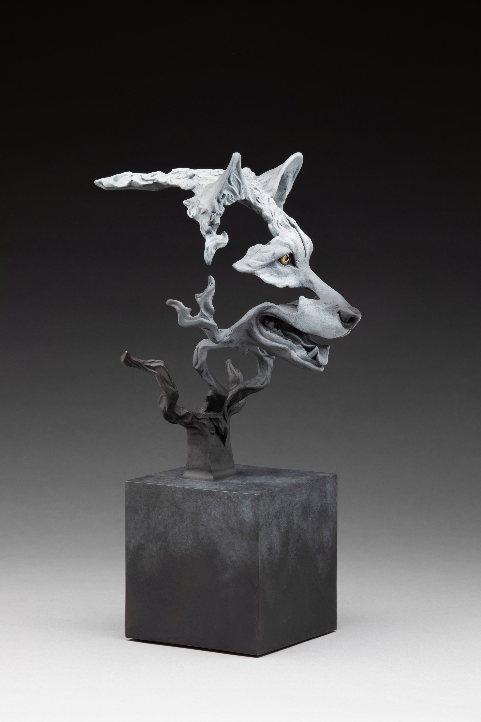 Original Bronze Wolf By Amanda Markle
