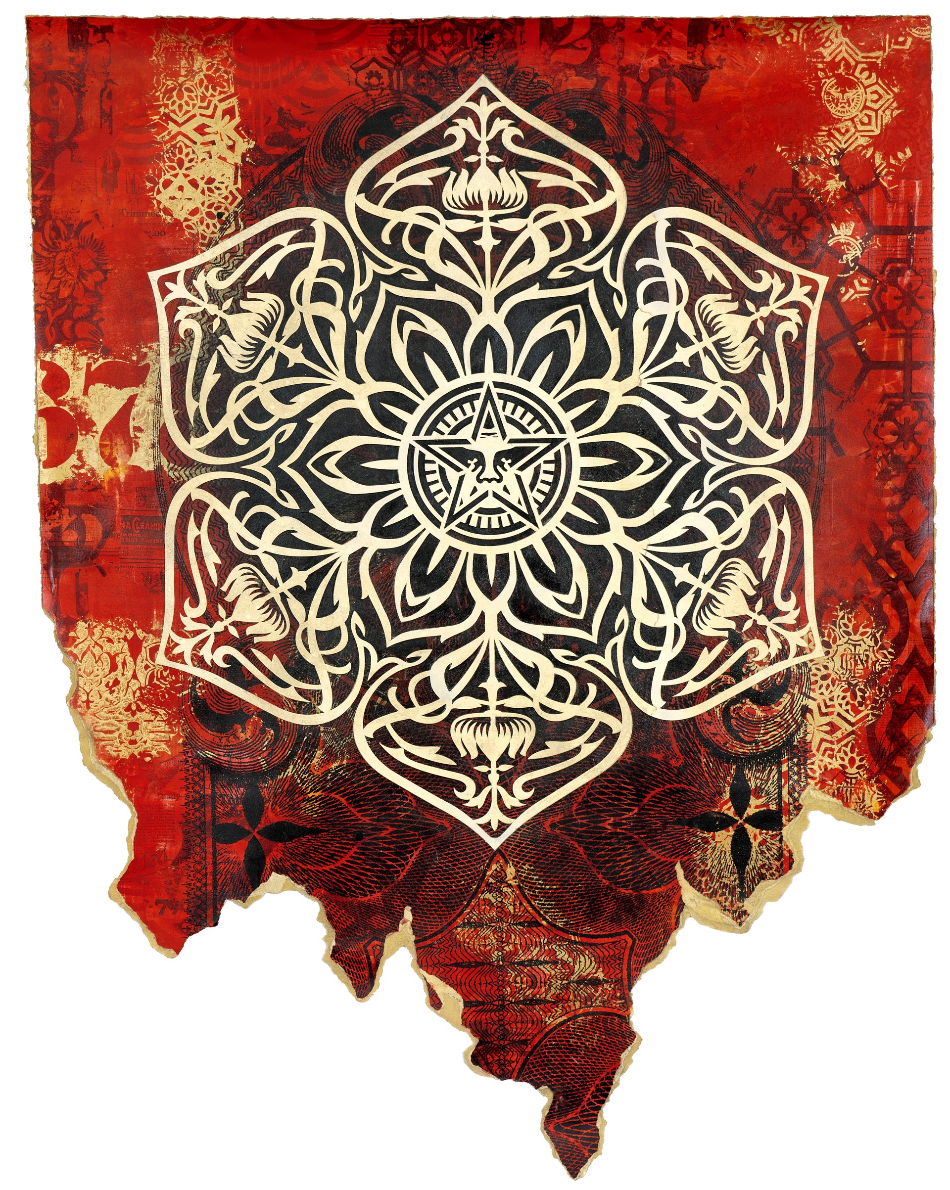 Ripped Mandala by Shepard Fairey /Originals