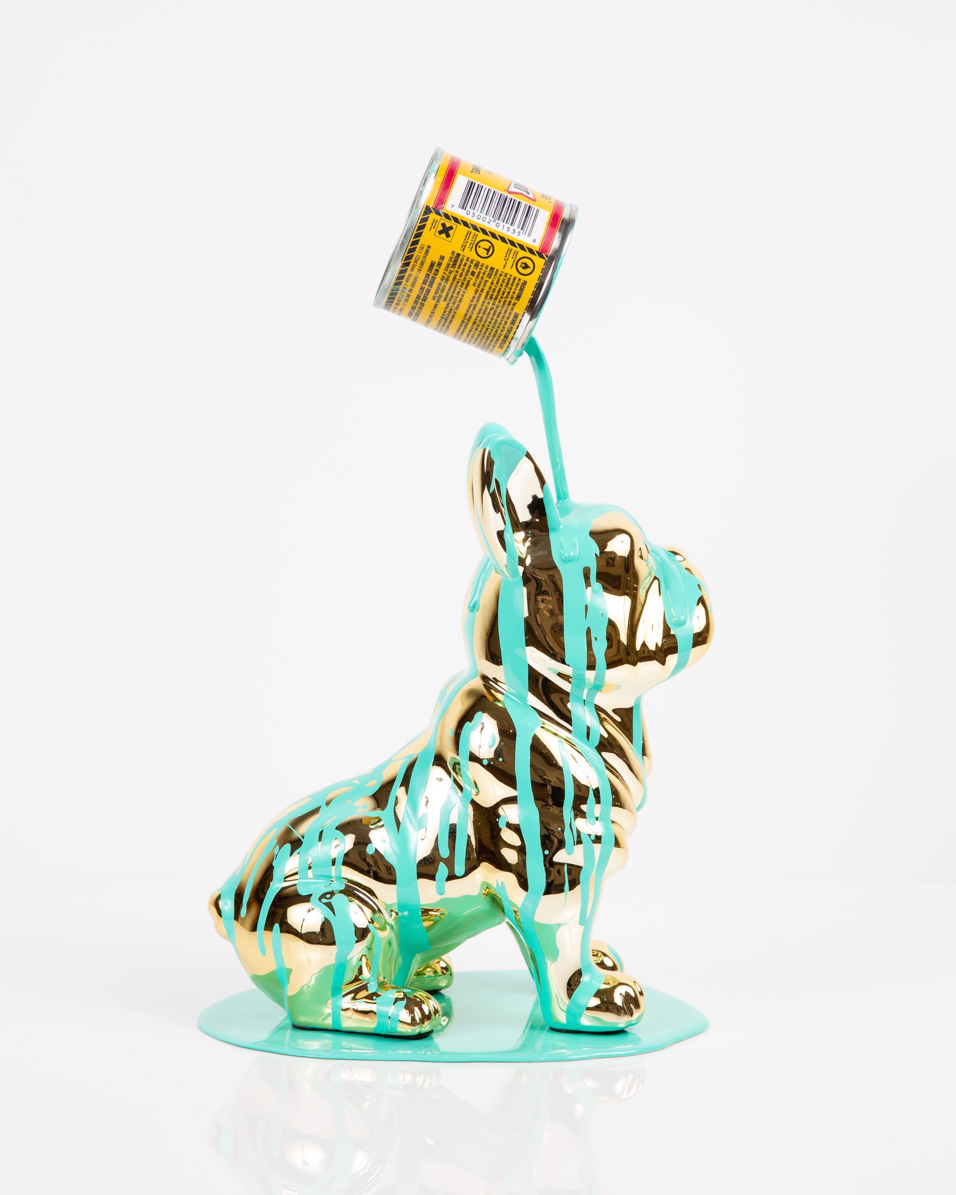 French Bulldog - Gold / Turquoise by Joe Suzuki