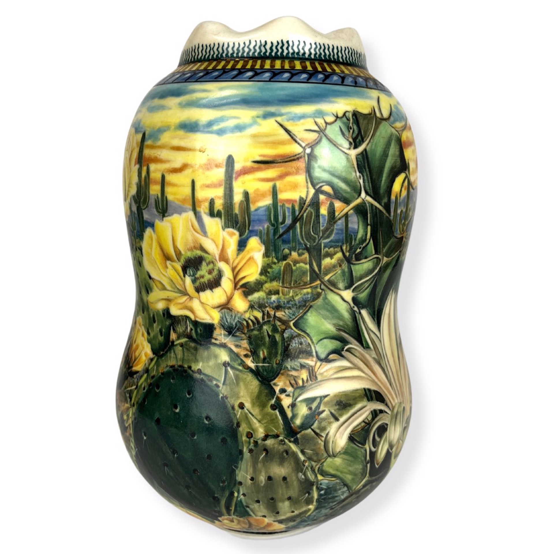 Flowering Cactus Vase by D. Langford Kühn