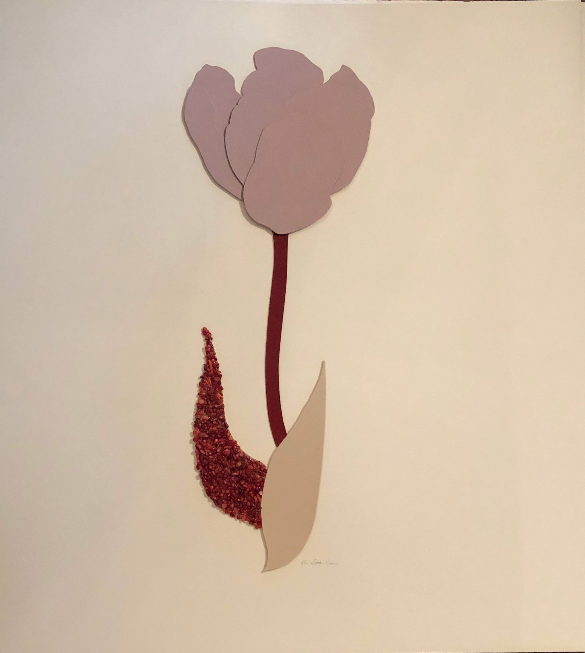 Sculpted Tulip, Plum by John Matthew Moore