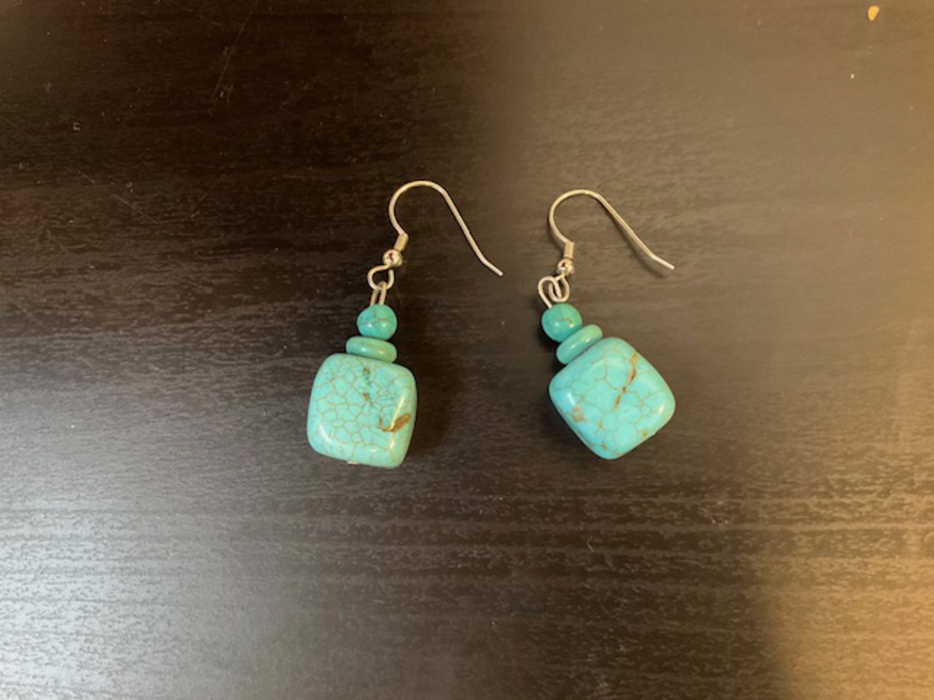Turquoise Drop Earrings by vintage Southwest Collection KB