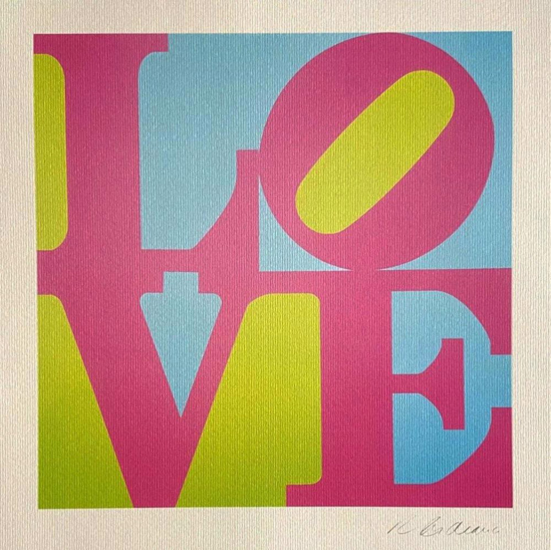 LOVE (Green, Pink, Blue) by Robert Indiana