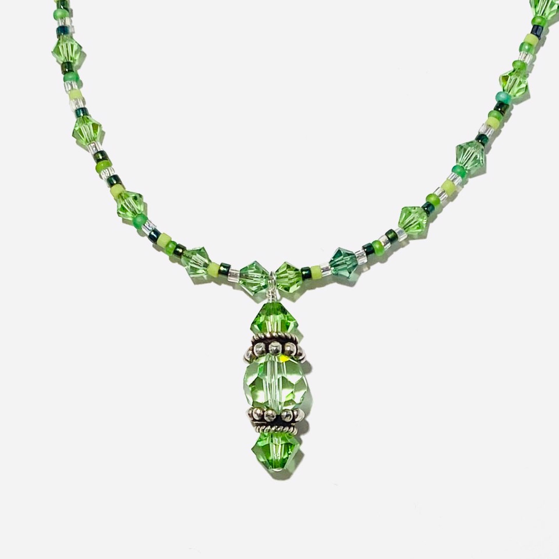 August Birthstone “Peridot” Swarovski Crystal Necklace SHOSH23-1 by Shoshannah Weinisch