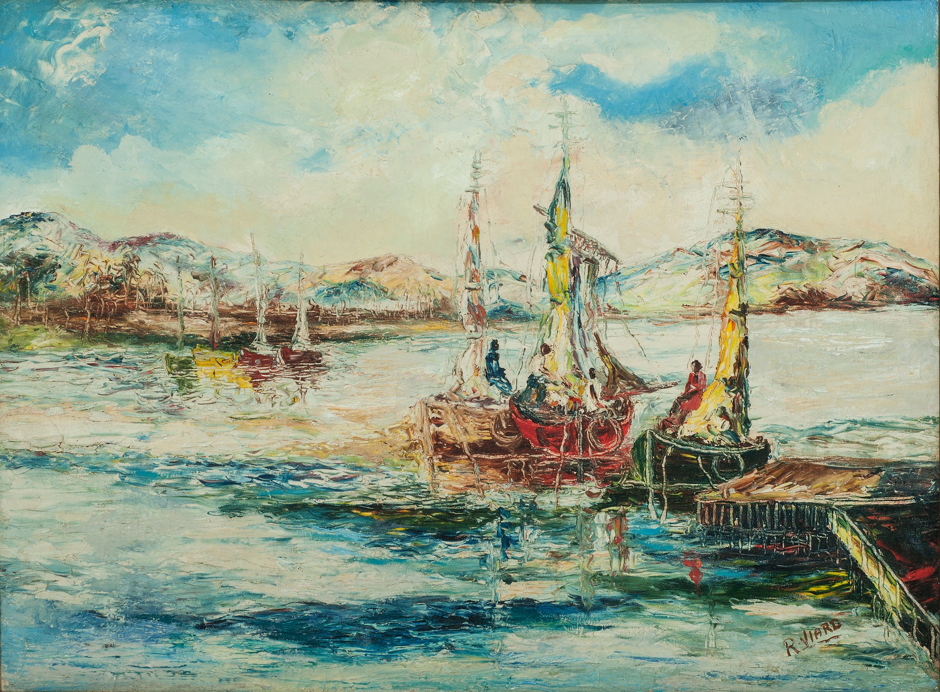 Wavy Marine Scene #2-3-96GSN by Raoul Viard (1921-1984)