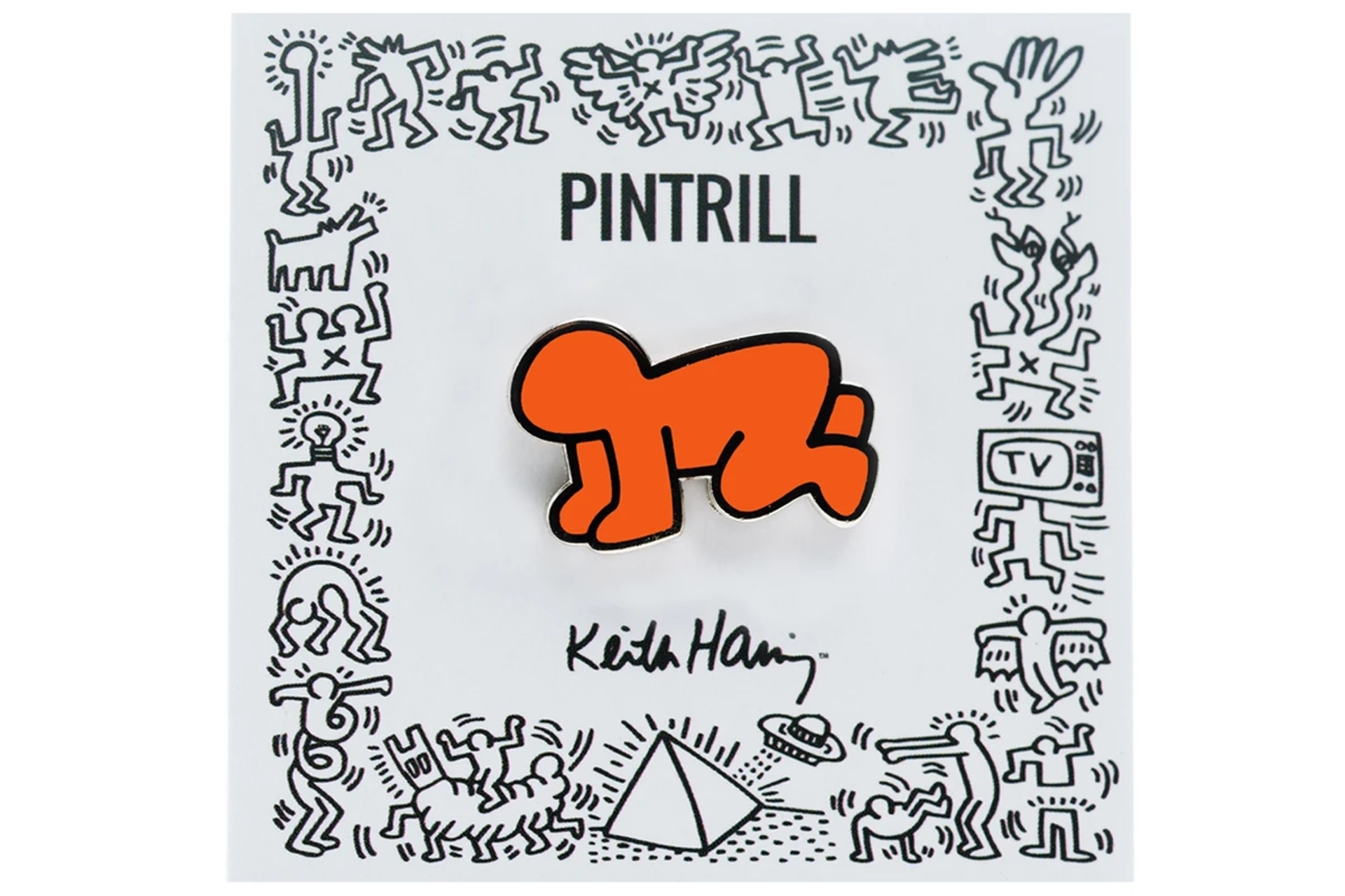 Keith Haring - Radiant Baby Orange Pin by Keith Haring