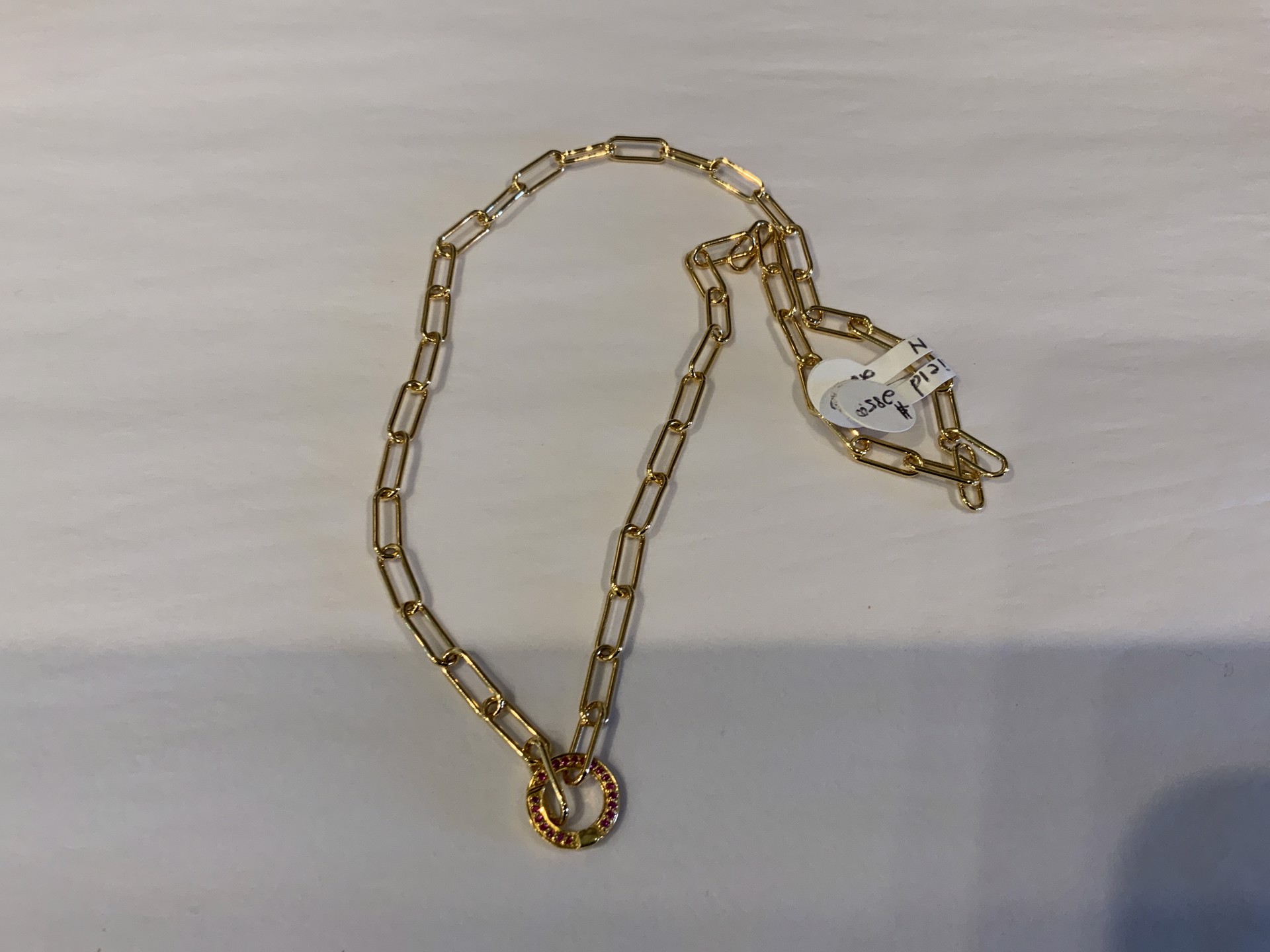 Gold Vermeil Pave Ruby Chain by Karen Birchmier